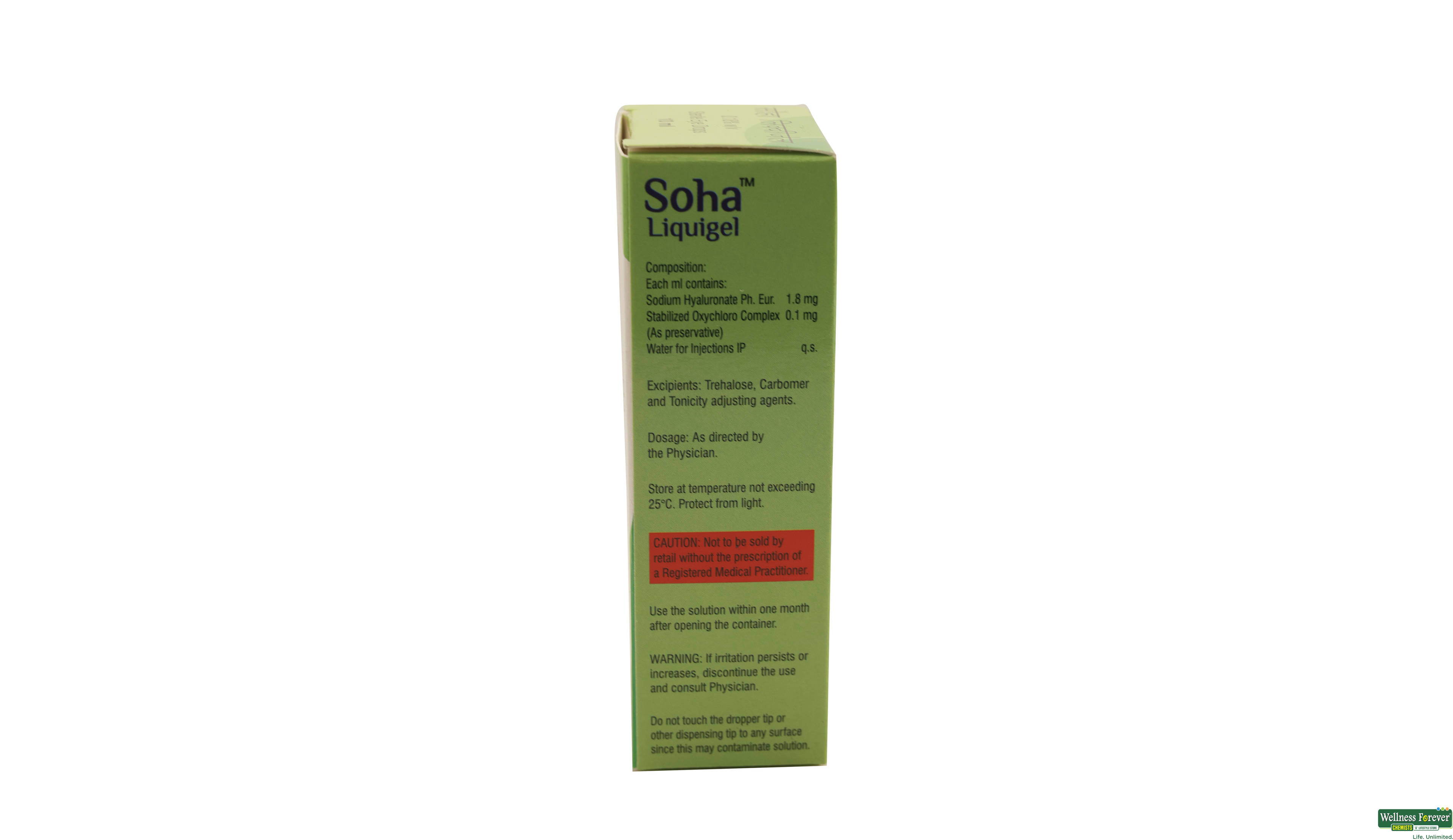 SOHA LIQUIGEL 0.18% E/DROPS 10ML- 2, 10ML, 