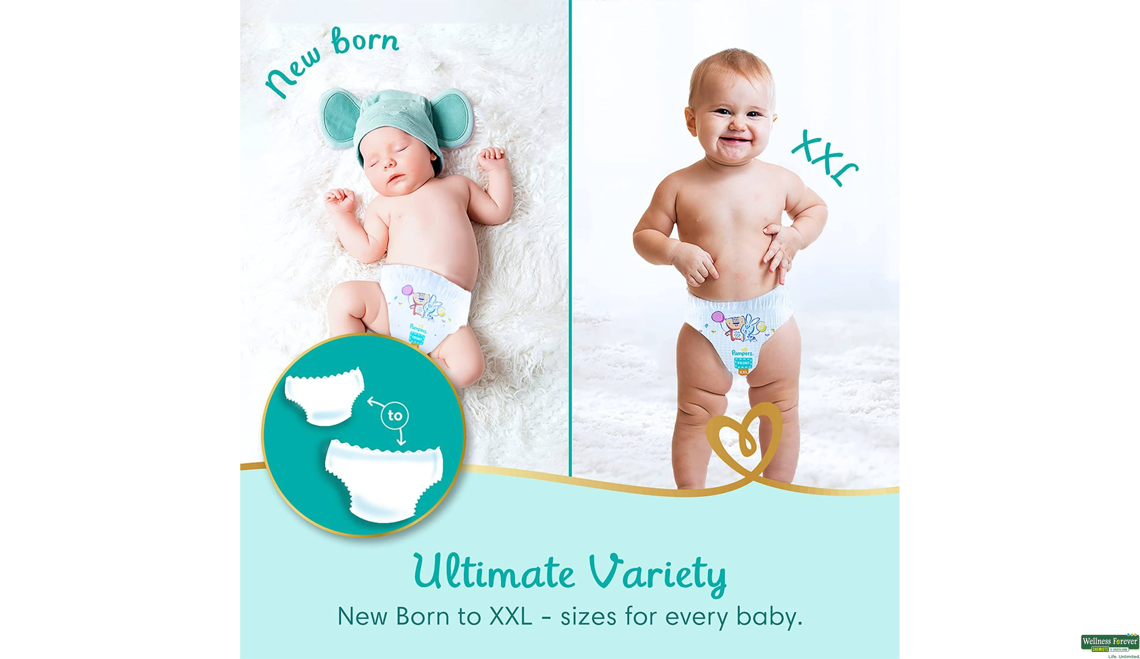 PAMP DIAP PREMIUM CARE PANTS N/B XS 24PC ##- 2, 24PC, 