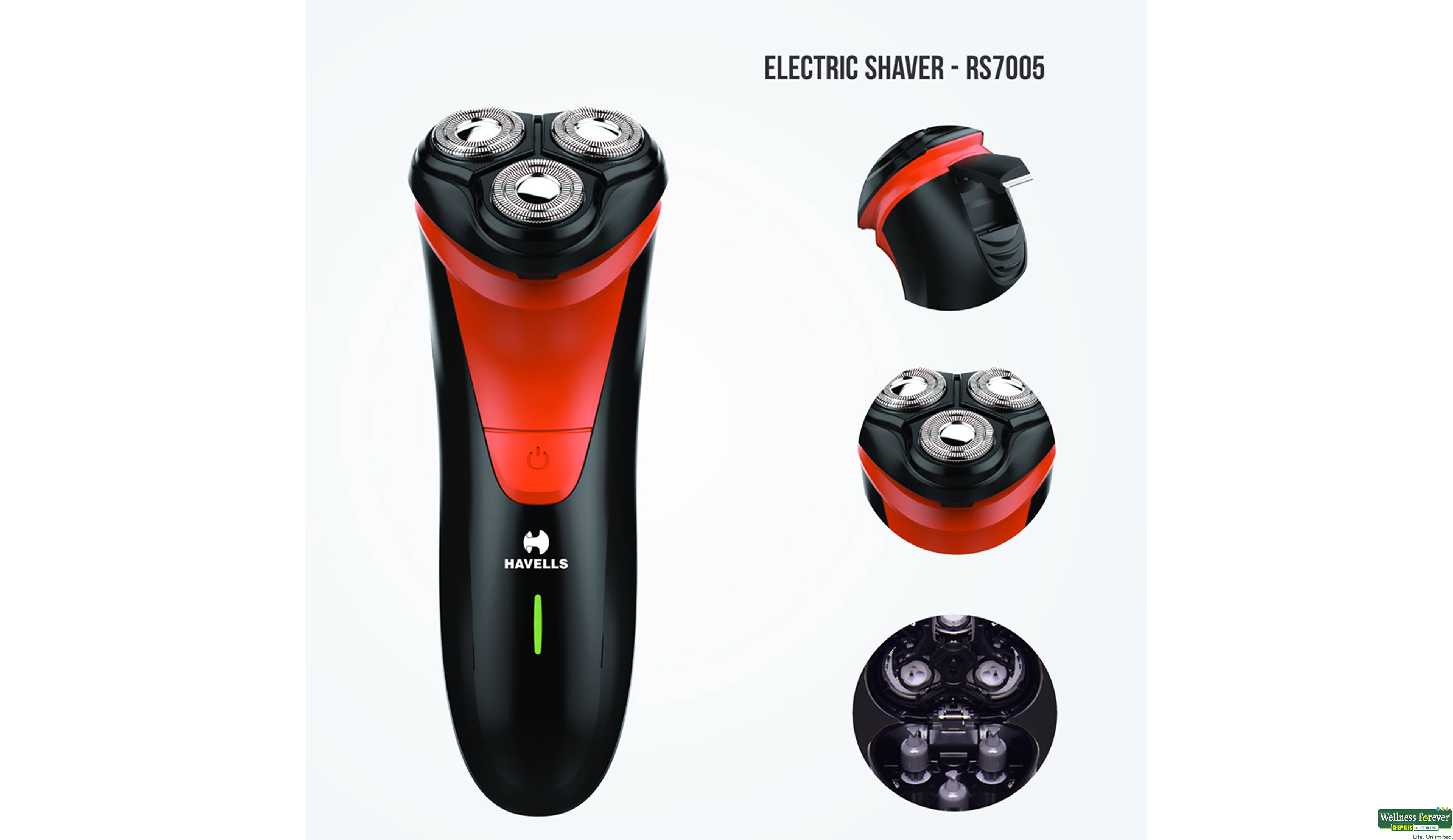 HAVELLS ELECTRIC SHAVER RS7005 1PC- 3, 1PC, 