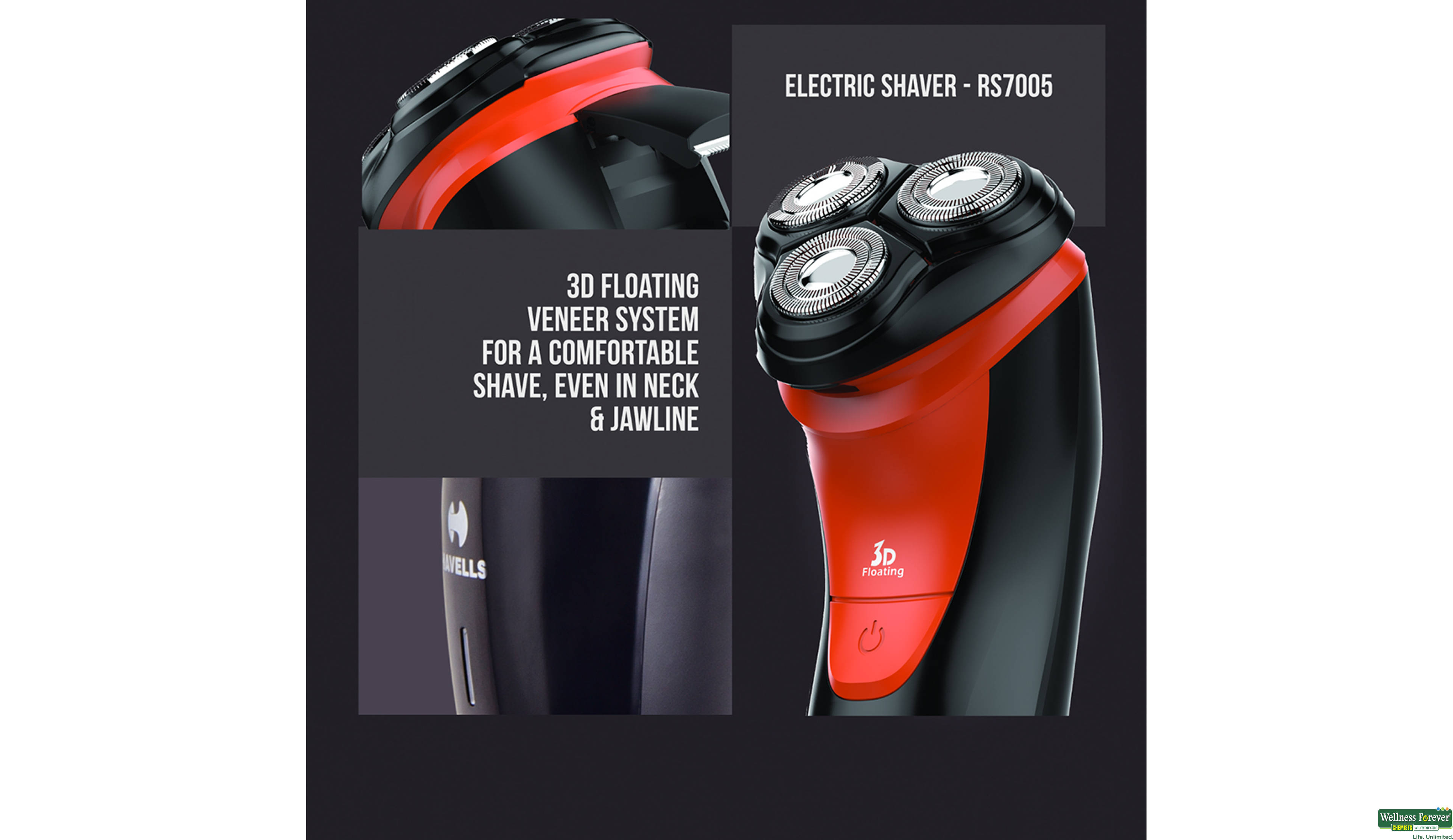 HAVELLS ELECTRIC SHAVER RS7005 1PC- 5, 1PC, 
