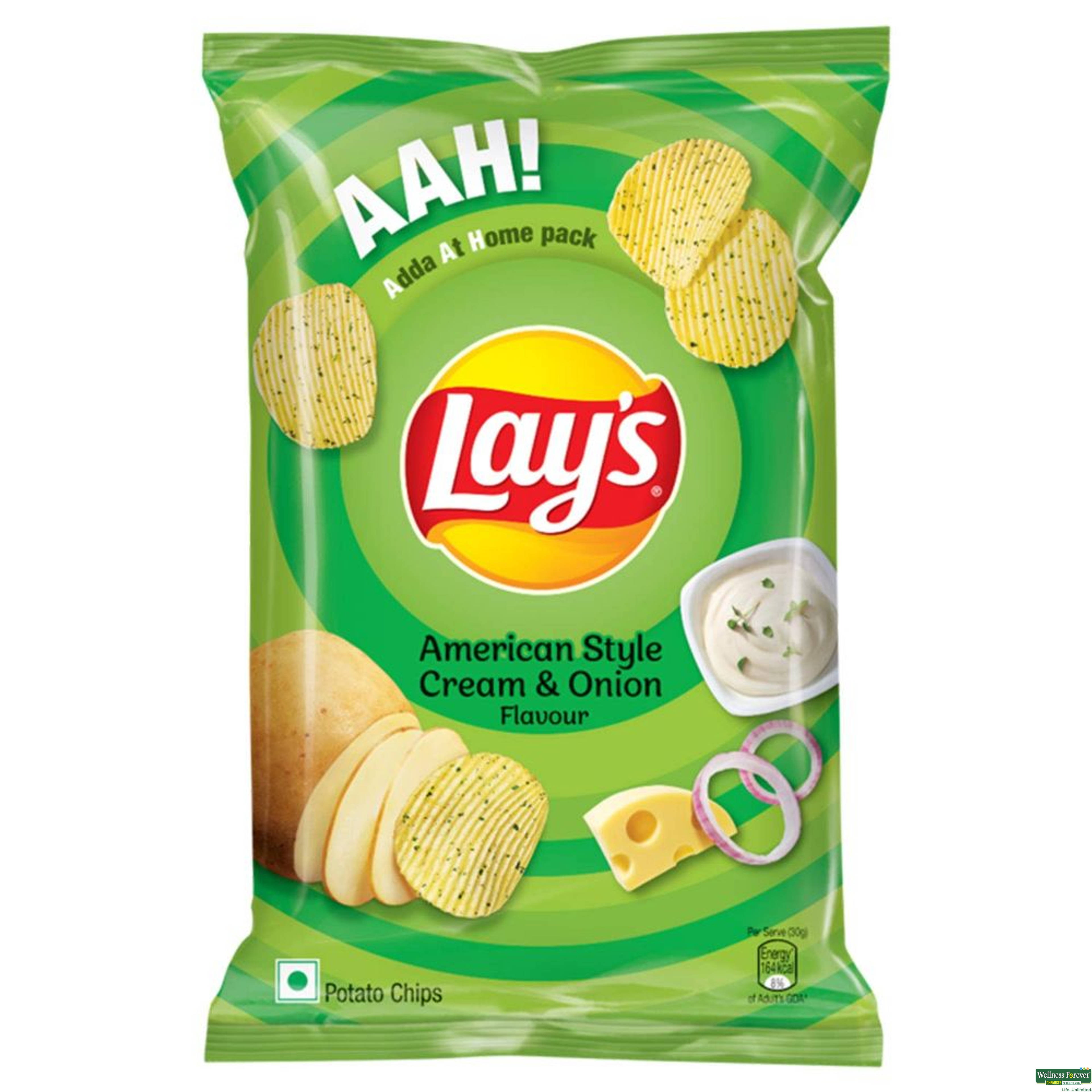 Lay's American Style Sour Cream And Onion Potato Chips, 104 g-image