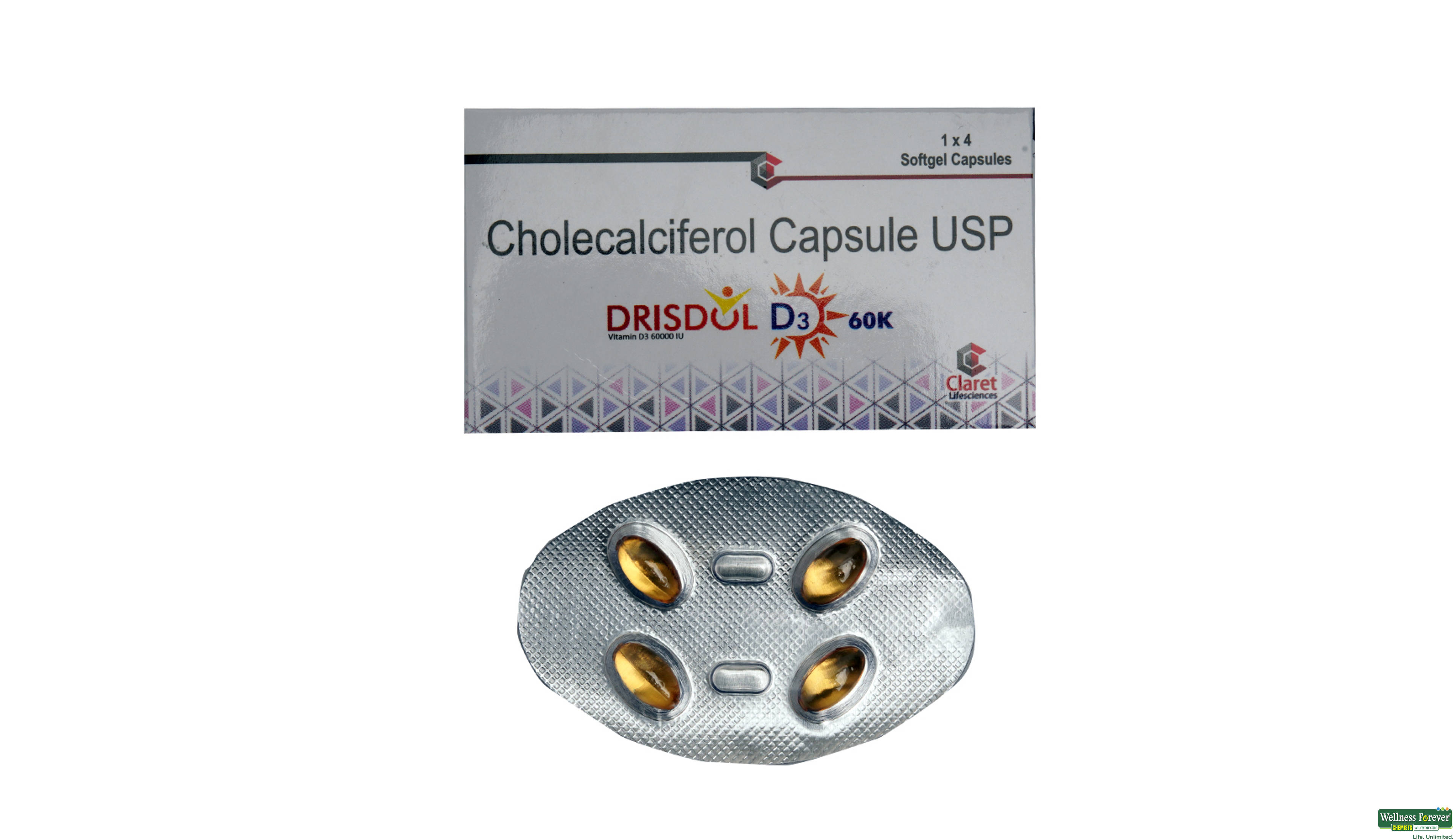 DRISDOL-D3 60K 4CAP- 1, 4CAP, 