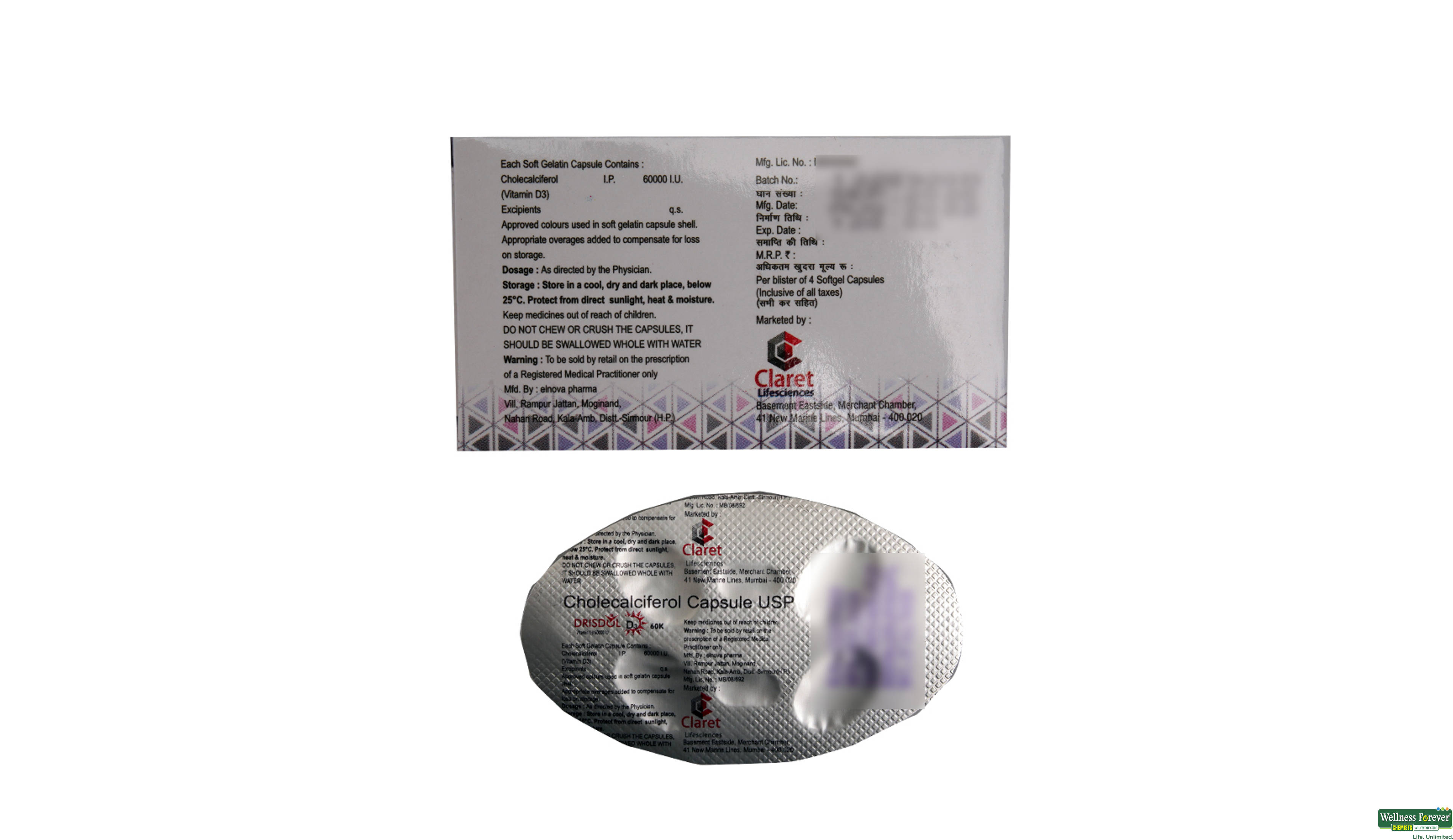 DRISDOL-D3 60K 4CAP- 2, 4CAP, 