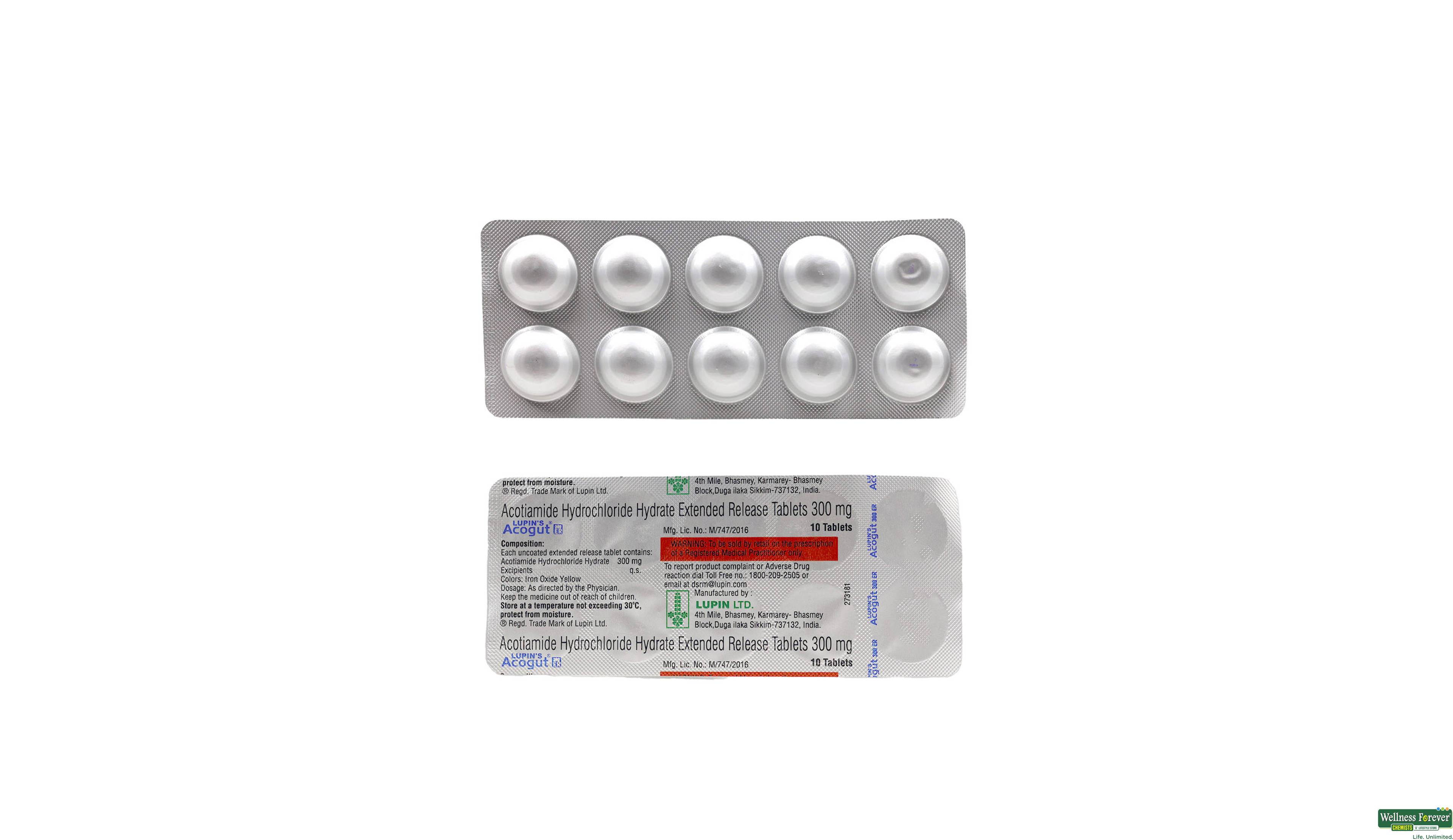 ACOGUT-ER 300MG 10TAB- 1, 10TAB, 