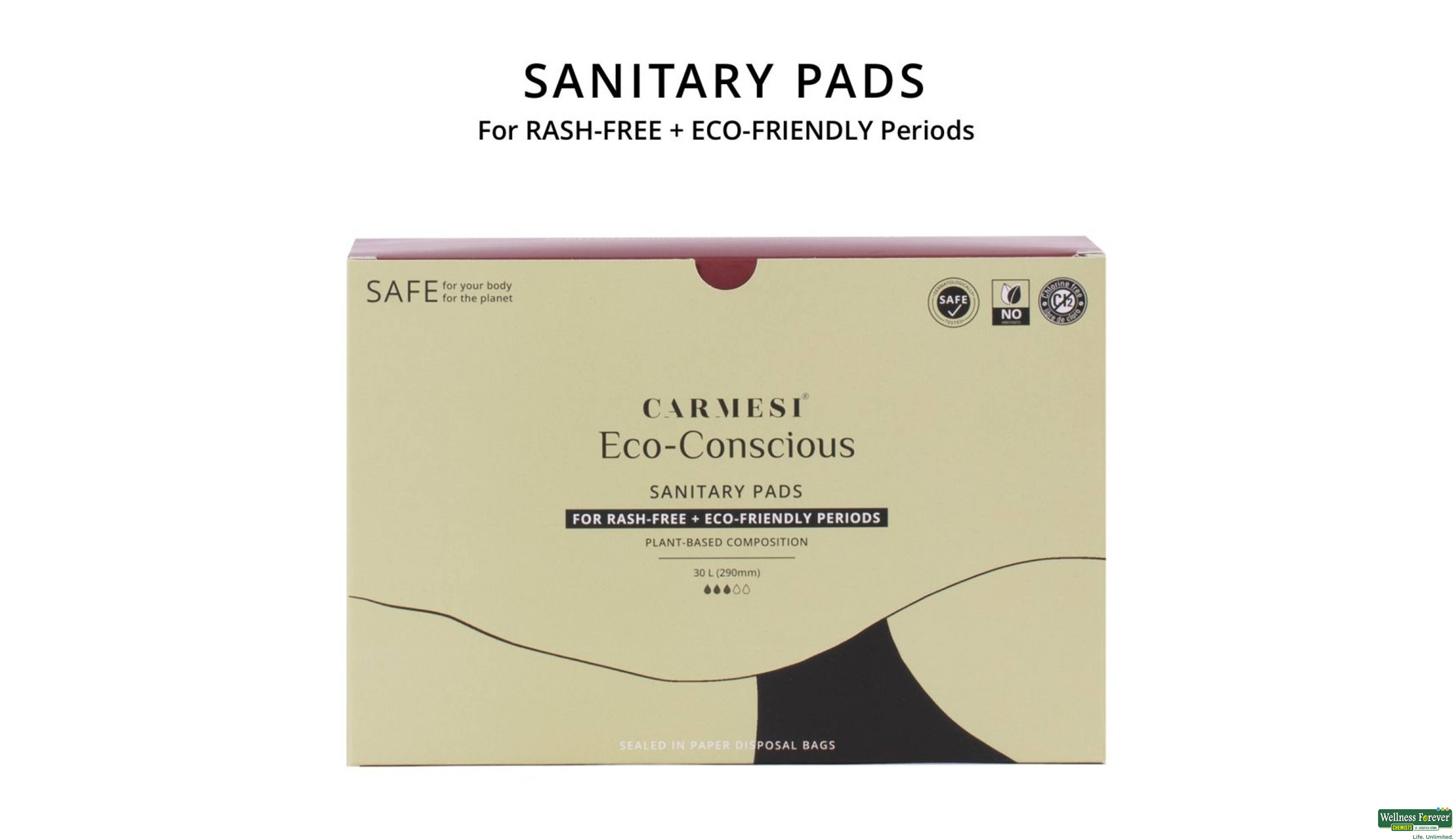 CARMESI SA/PADS ECO CONSCIOUS L 30PC- 1, 30PC, 