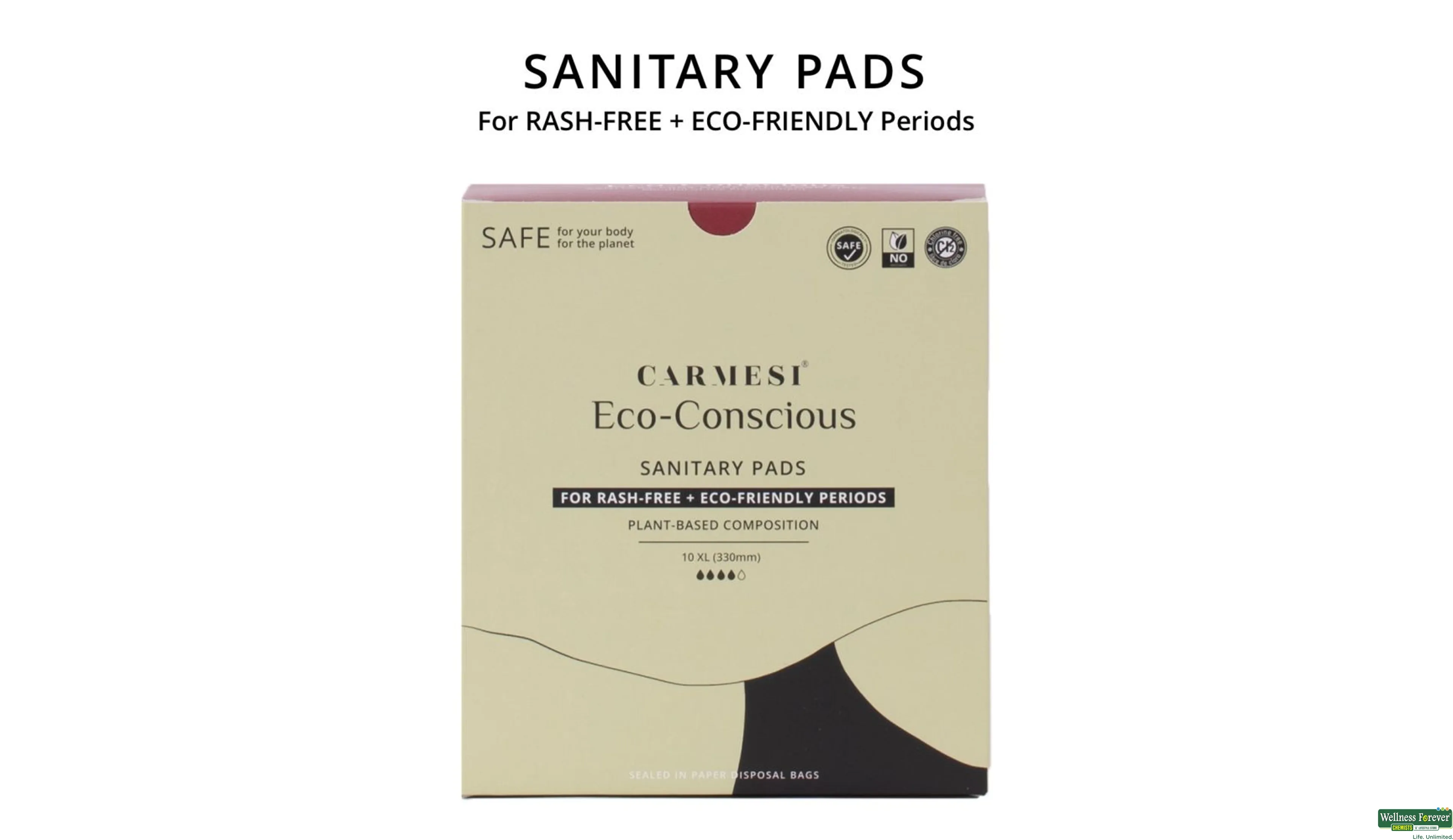 Buy Carmesi Sanitary Pads Eco Conscious Xl 10Pc Online at Best Prices