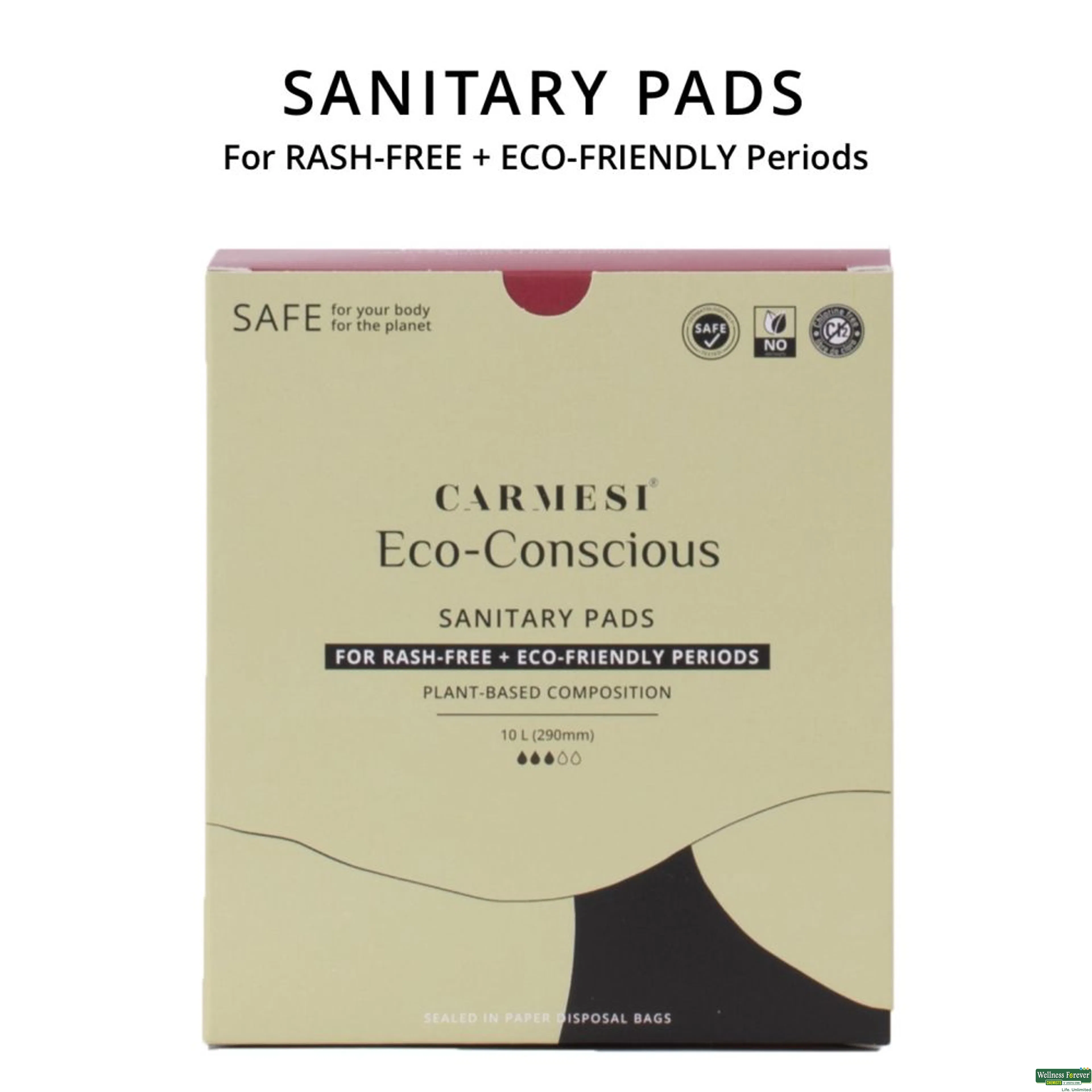 Buy Carmesi Eco-Conscious Sanitary pads, 5 Large + 5 XL pads, 10 pads  Online at Best Prices