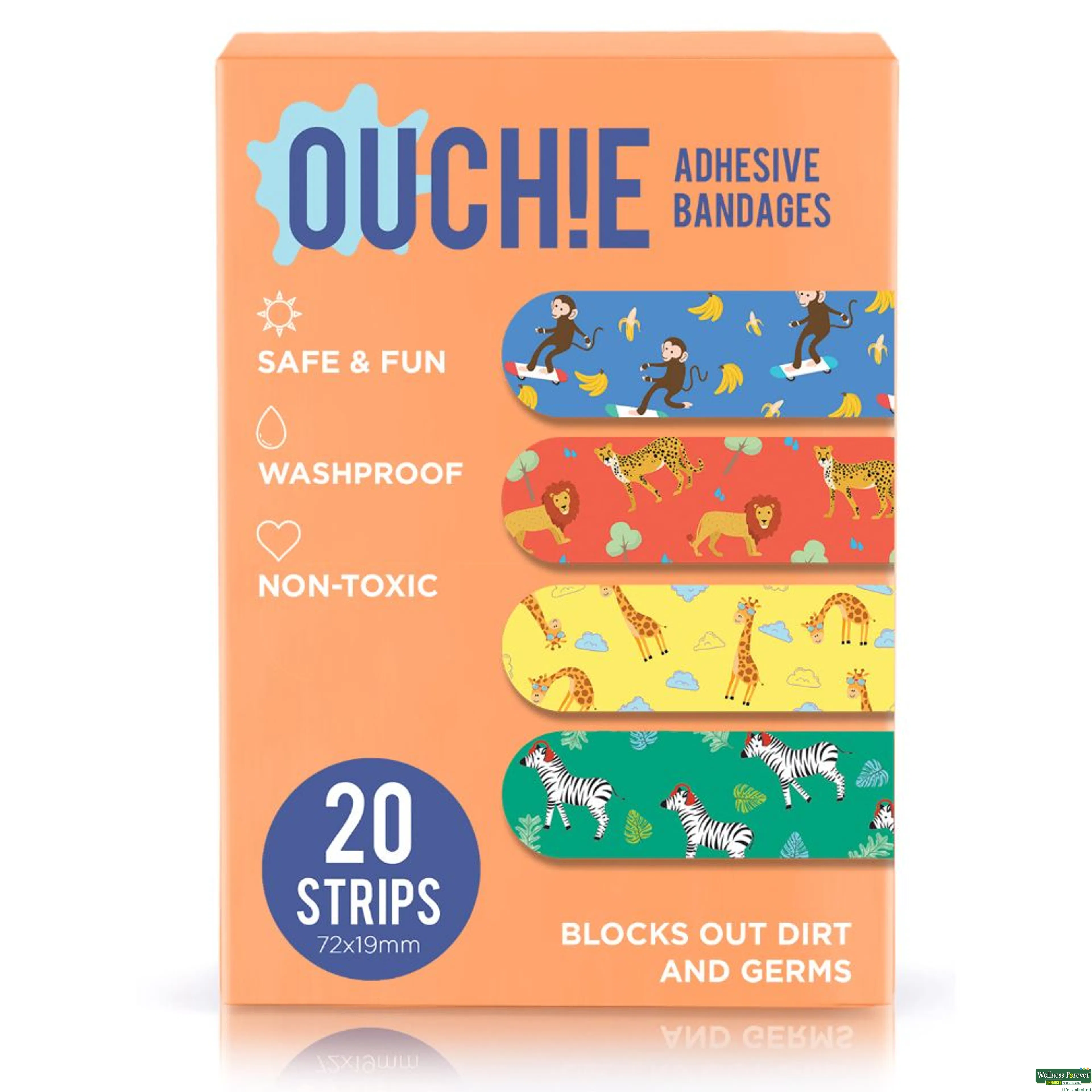 OUCHIE WASHPROOF ORANGE 20PC-image