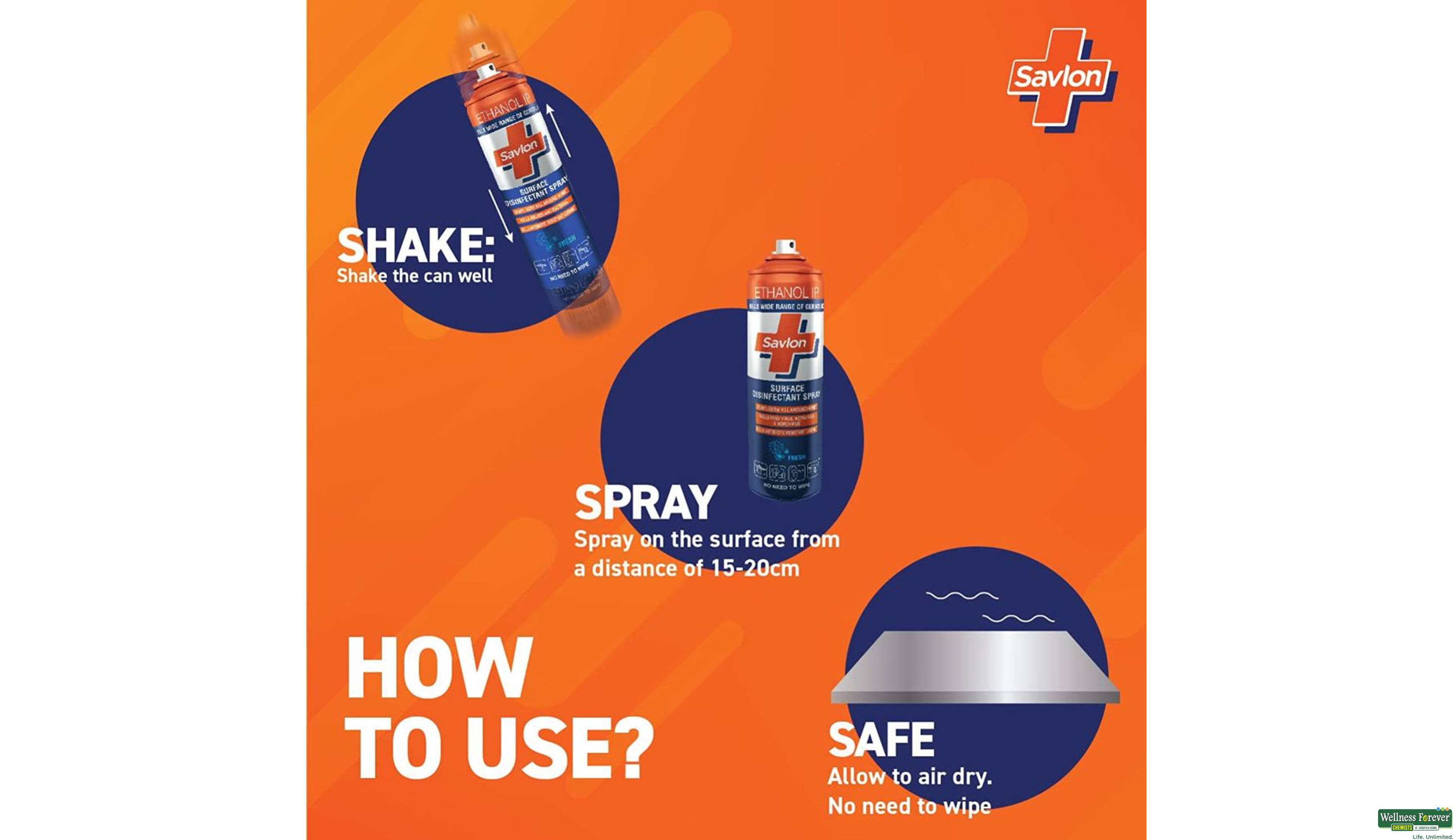SAVLON SURFACE DISF SPRAY 170GM- 6, 170GM, 