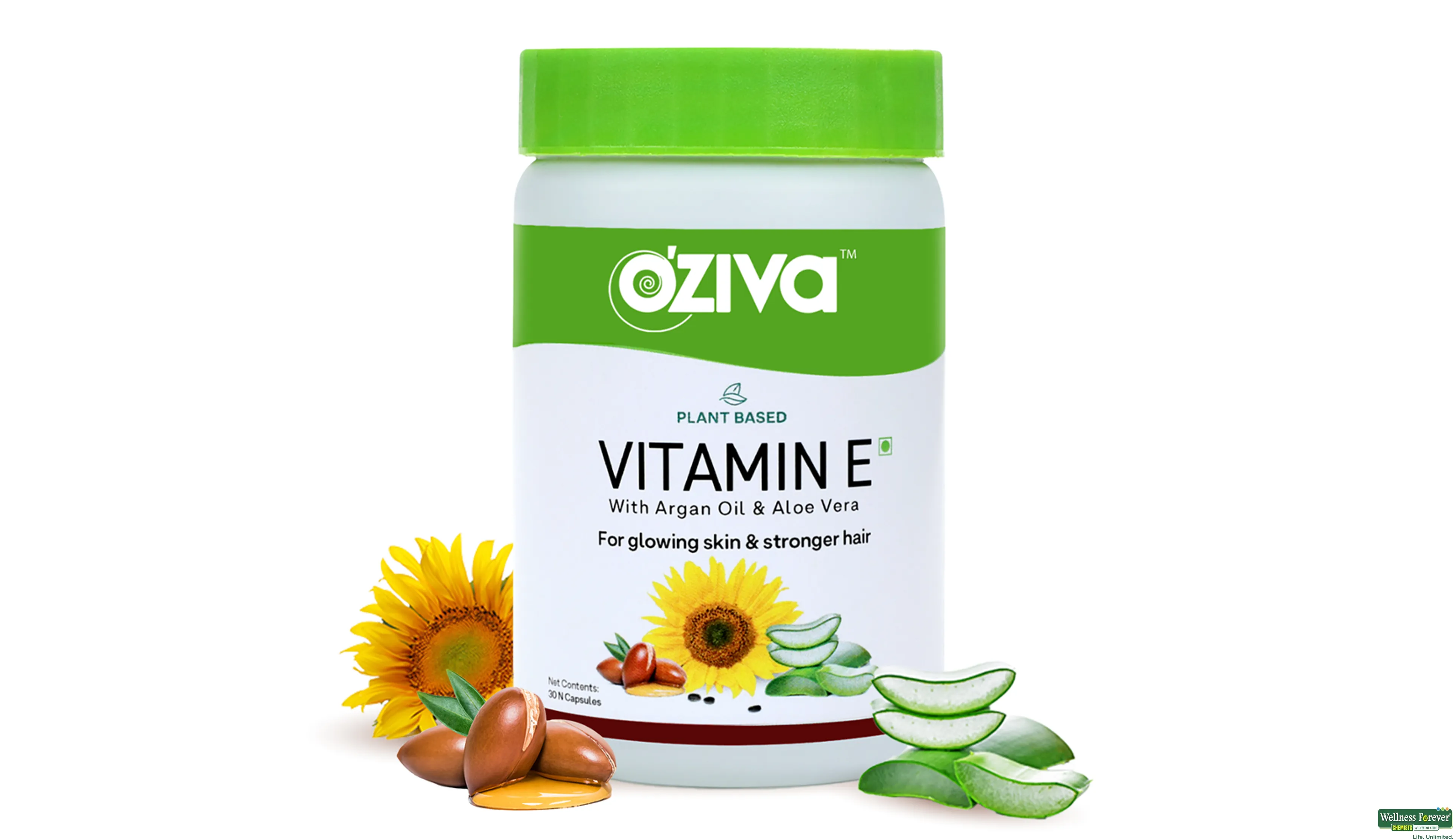 OZIVA PLANT BASED VITAMIN E 30CAP- 1, 30CAP, null