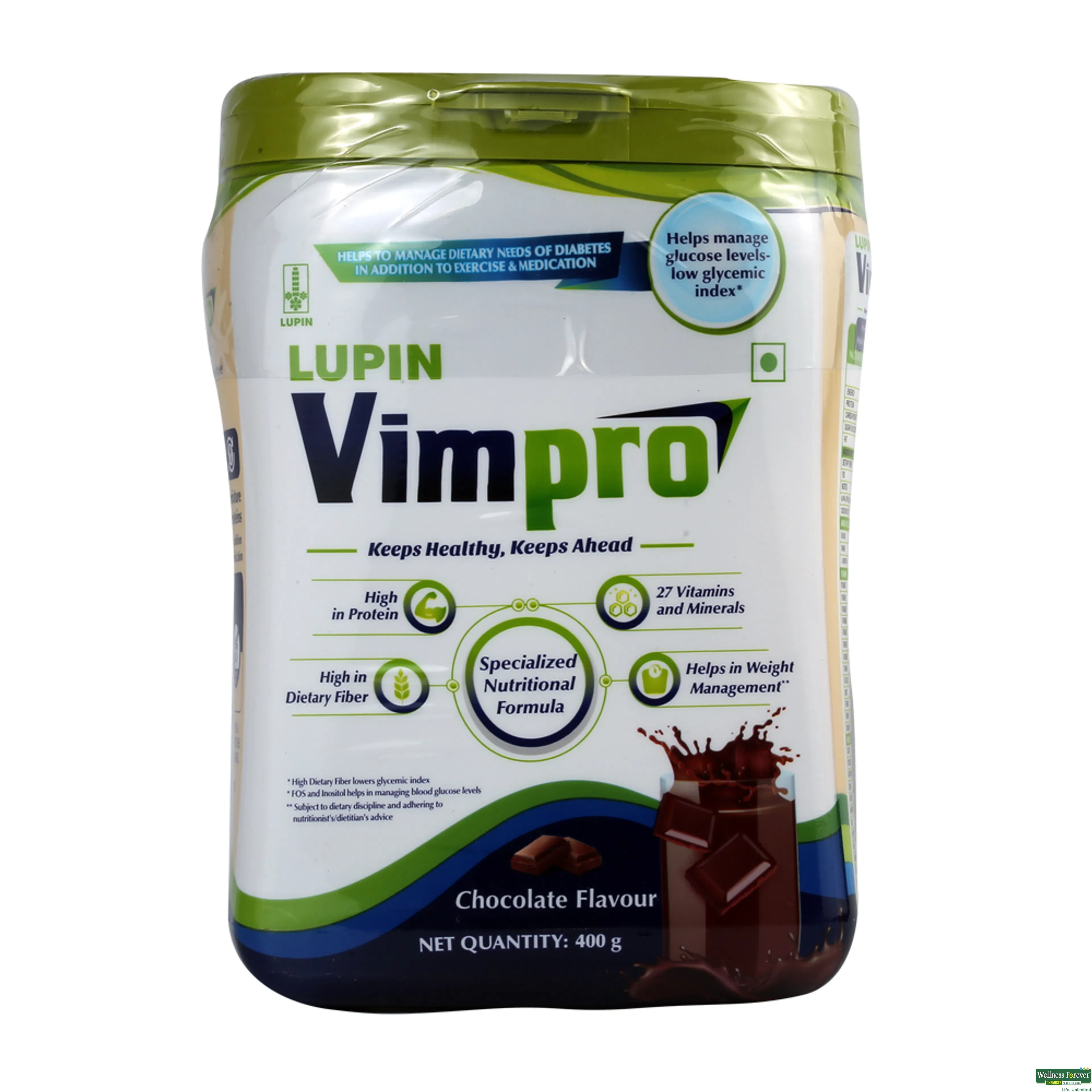 VIMPRO CHOC POWDR 400GM-image