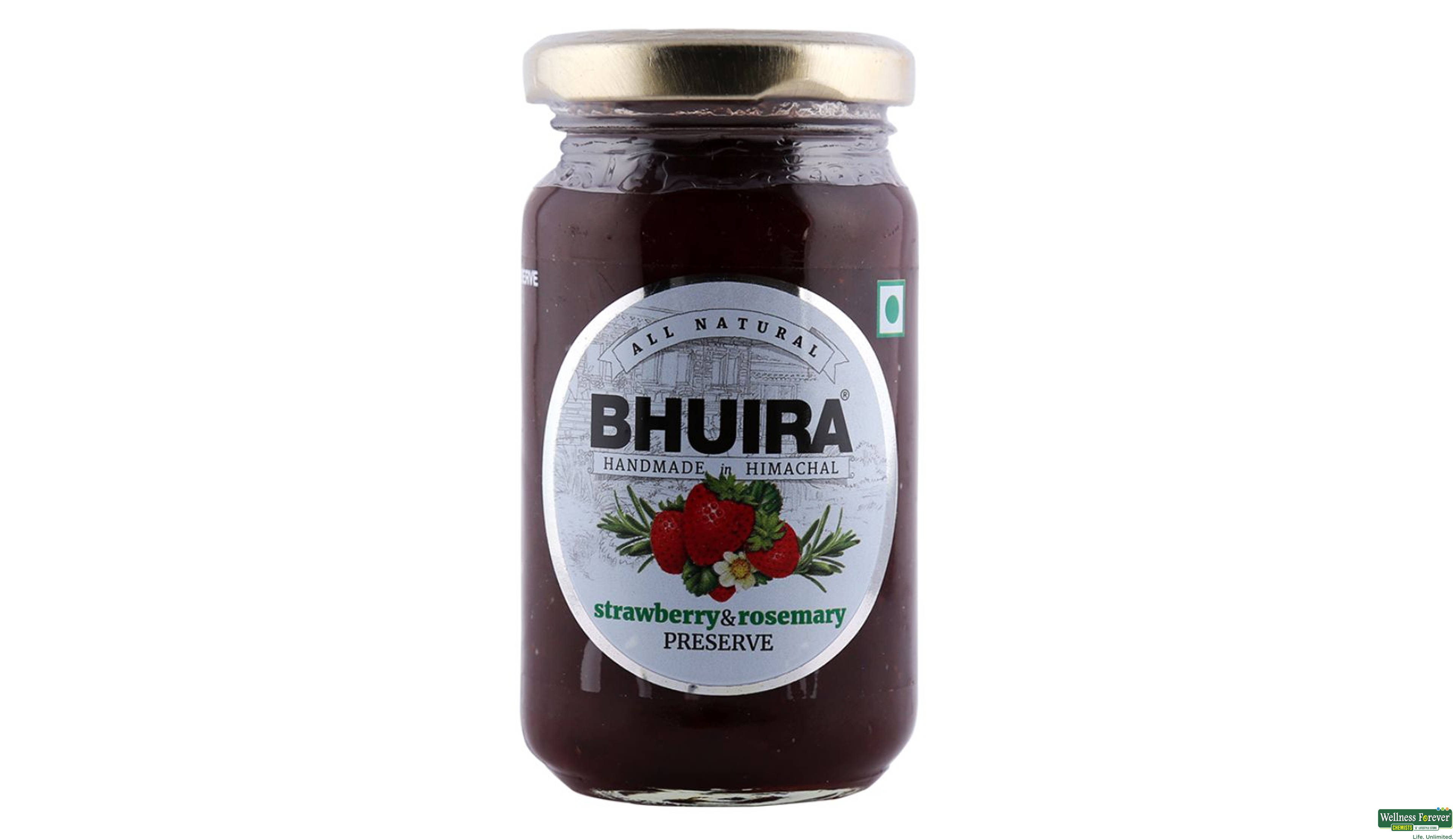 BHUIRA JAM STRAWBERRY & ROSEMARY 240GM- 1, 240GM, 