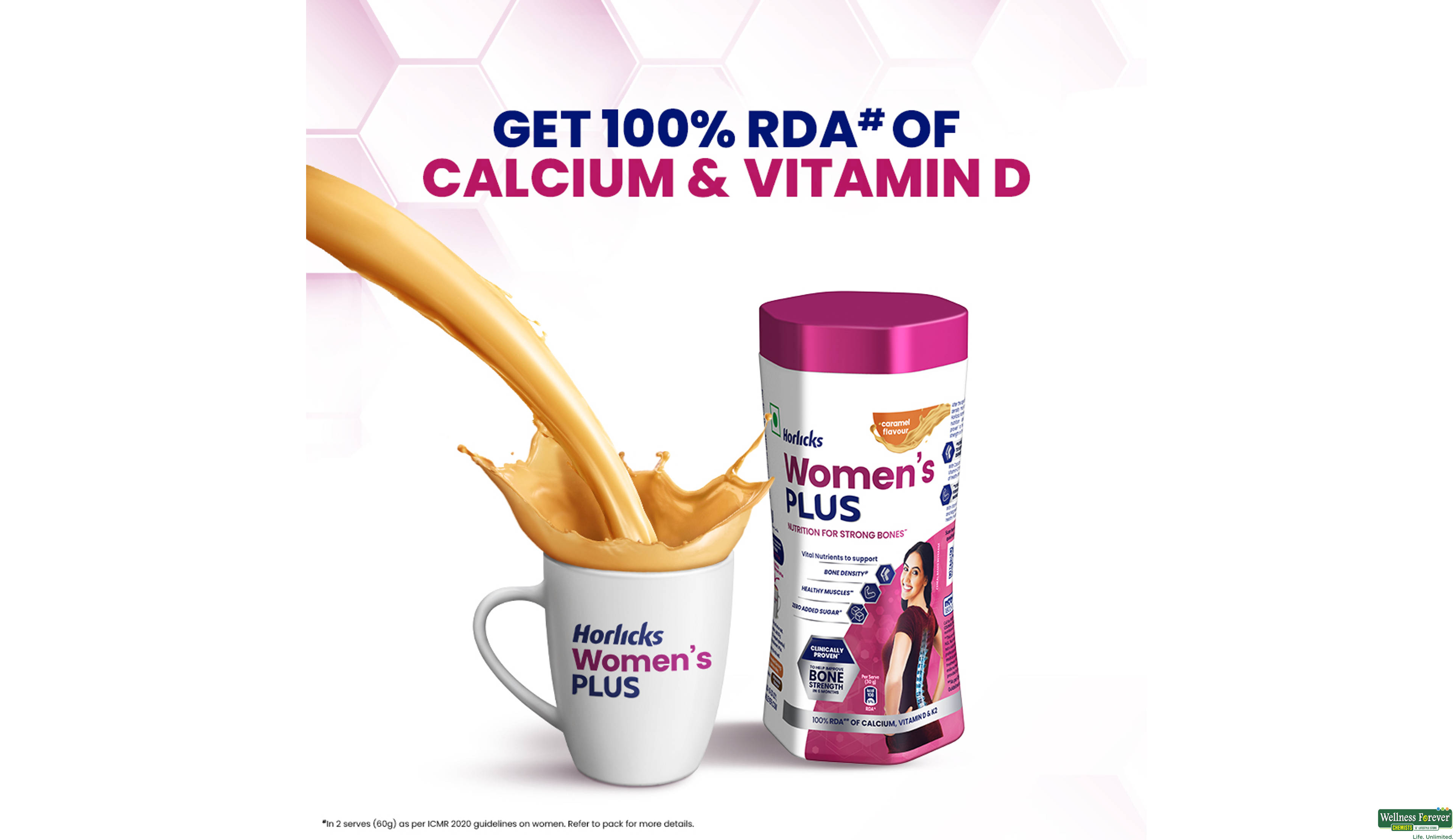 HORLICKS PWDR WOMEN PLUS CARML JAR 400GM- 4, 400GM, 