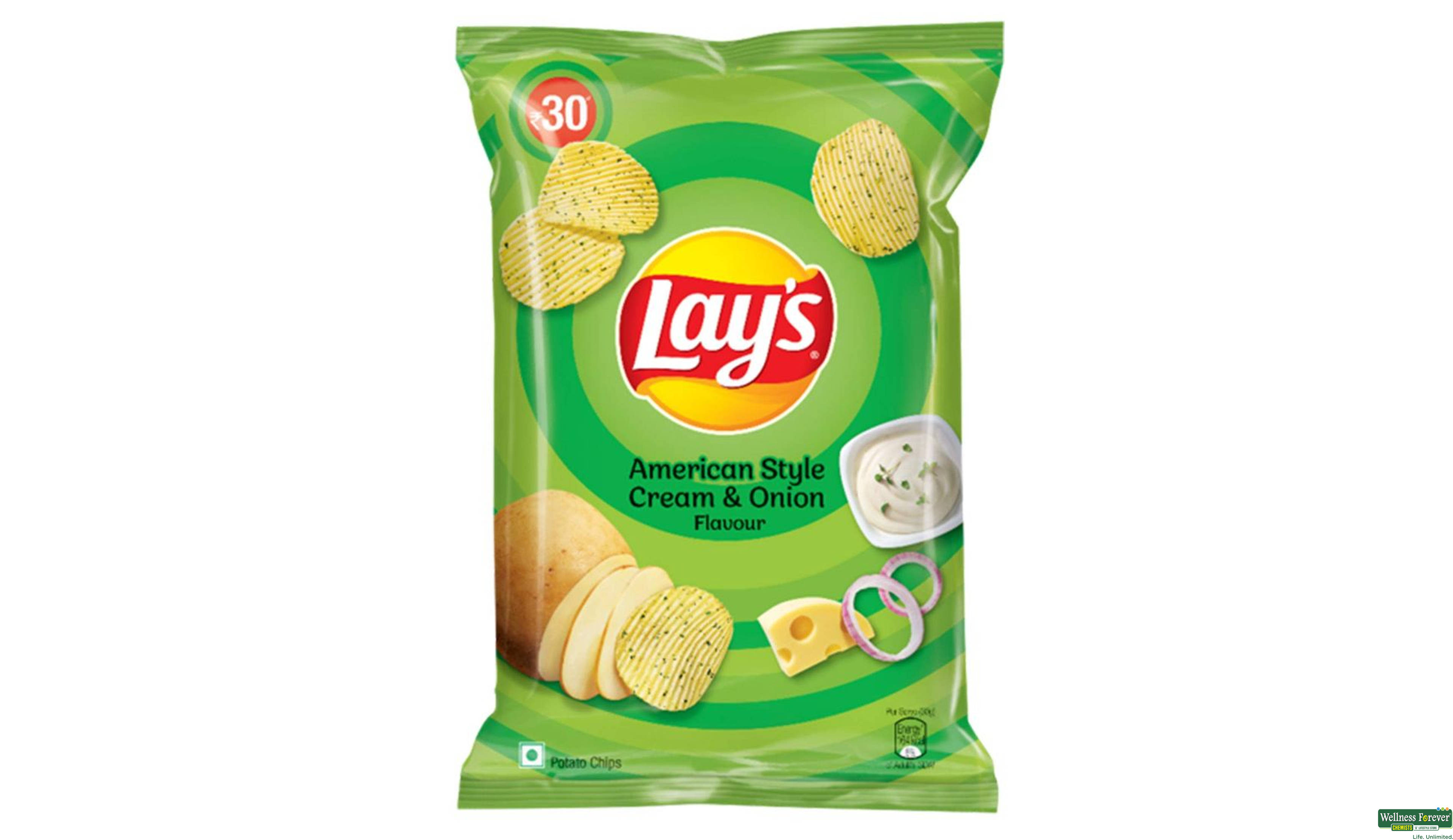 LAYS CHIPS AMERICAN STYLE CRM&ONION 73G/67G- 1, 67GM, 