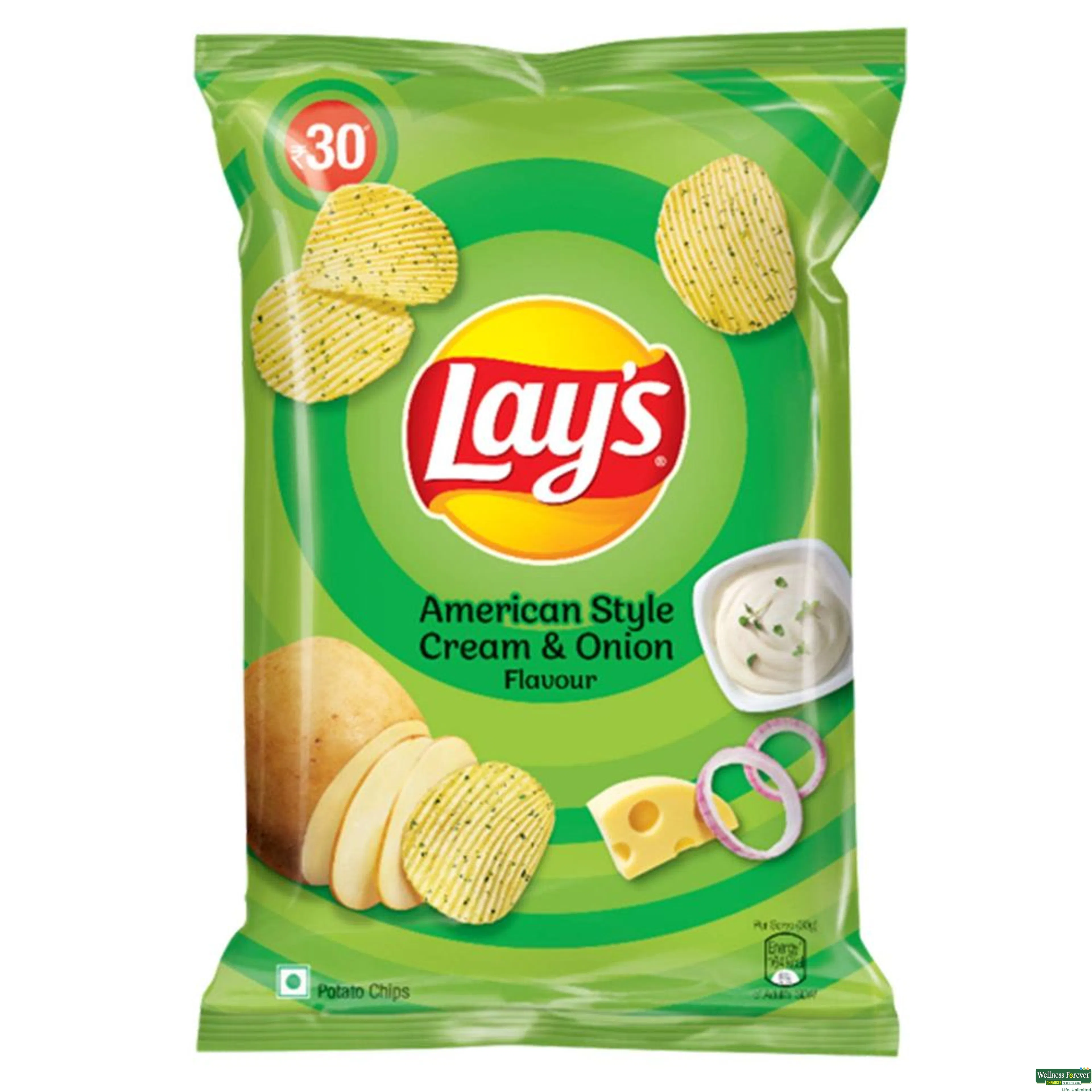 LAYS CHIPS AMERICAN STYLE CRM/ONION 73GM-image