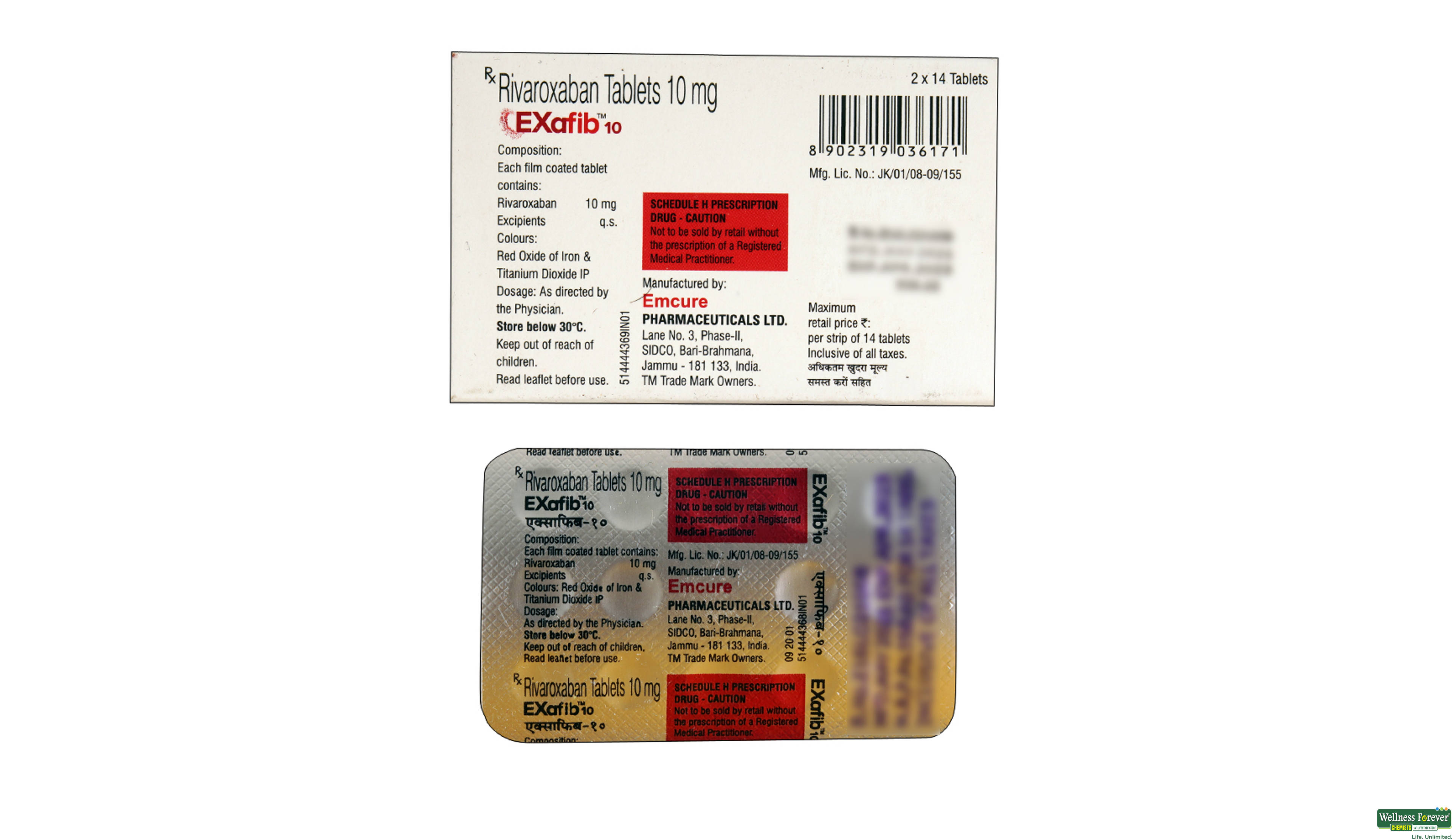 EXAFIB 10MG 14TAB- 2, 14TAB, 