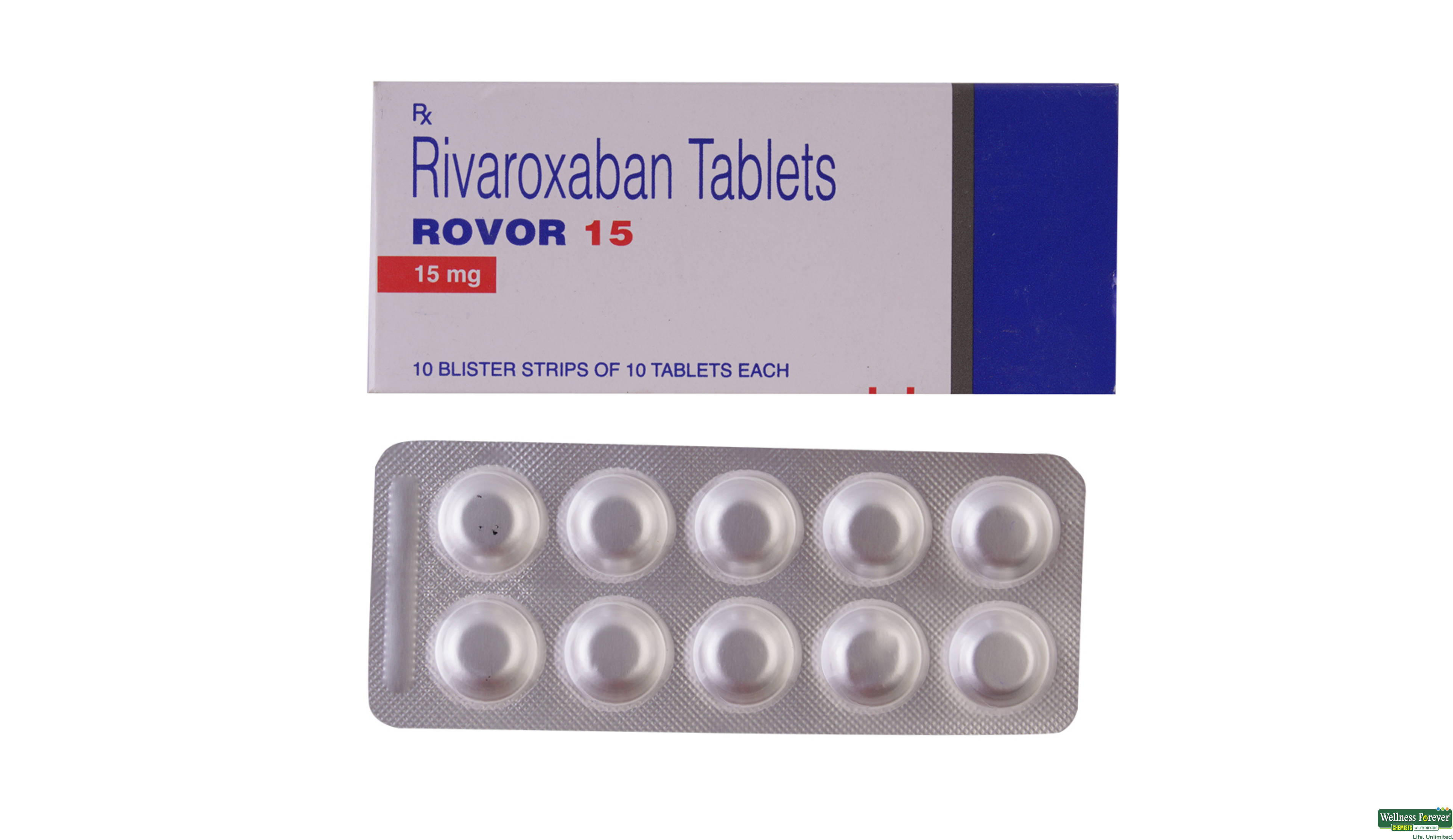 ROVOR 15MG 10TAB- 1, 10TAB, 