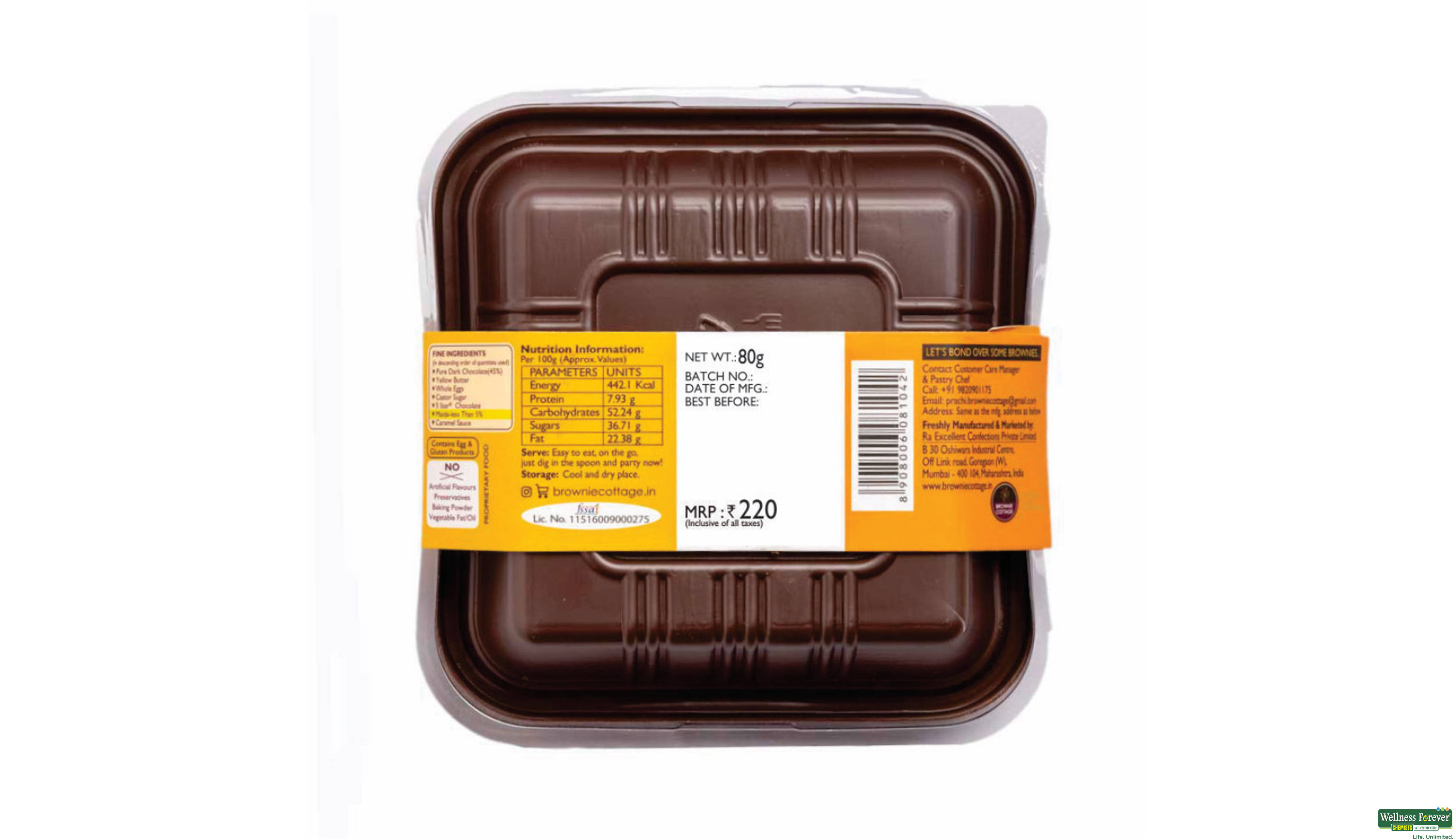 BROWNIE COTTAGE CARAMEL CRAVING 70GM- 2, 70GM, 