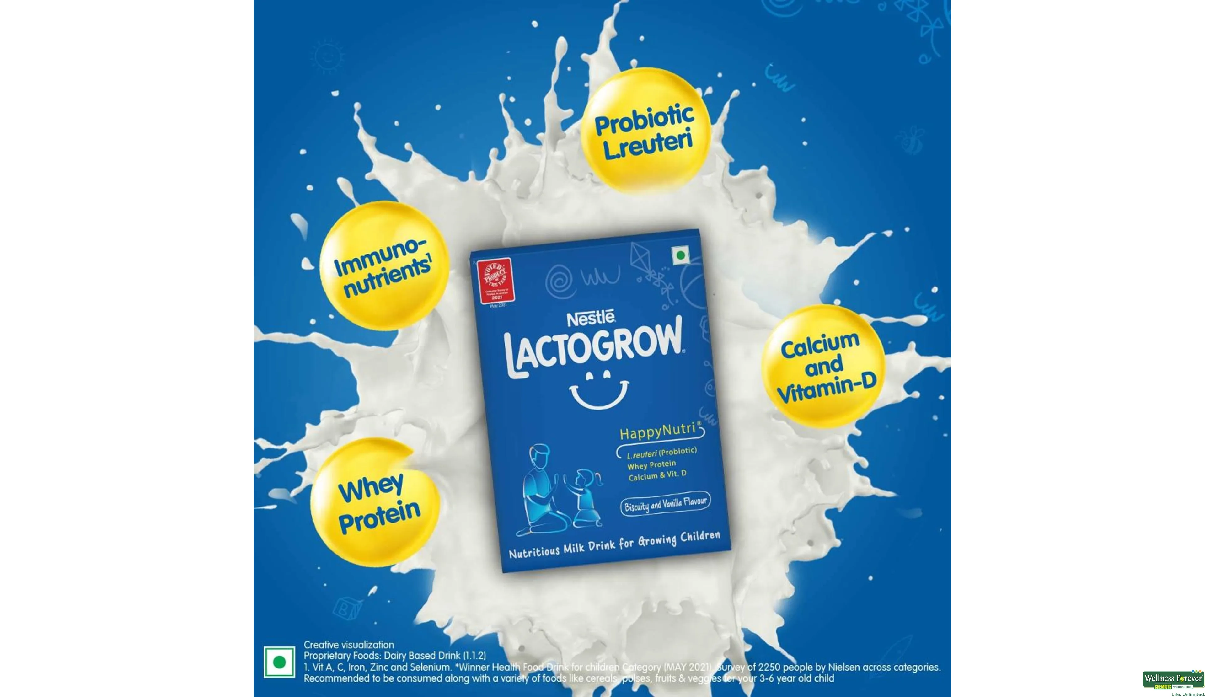 NESTLE LACTOGROW BISCUITY VANILA 400GM- 3, 400GM, 