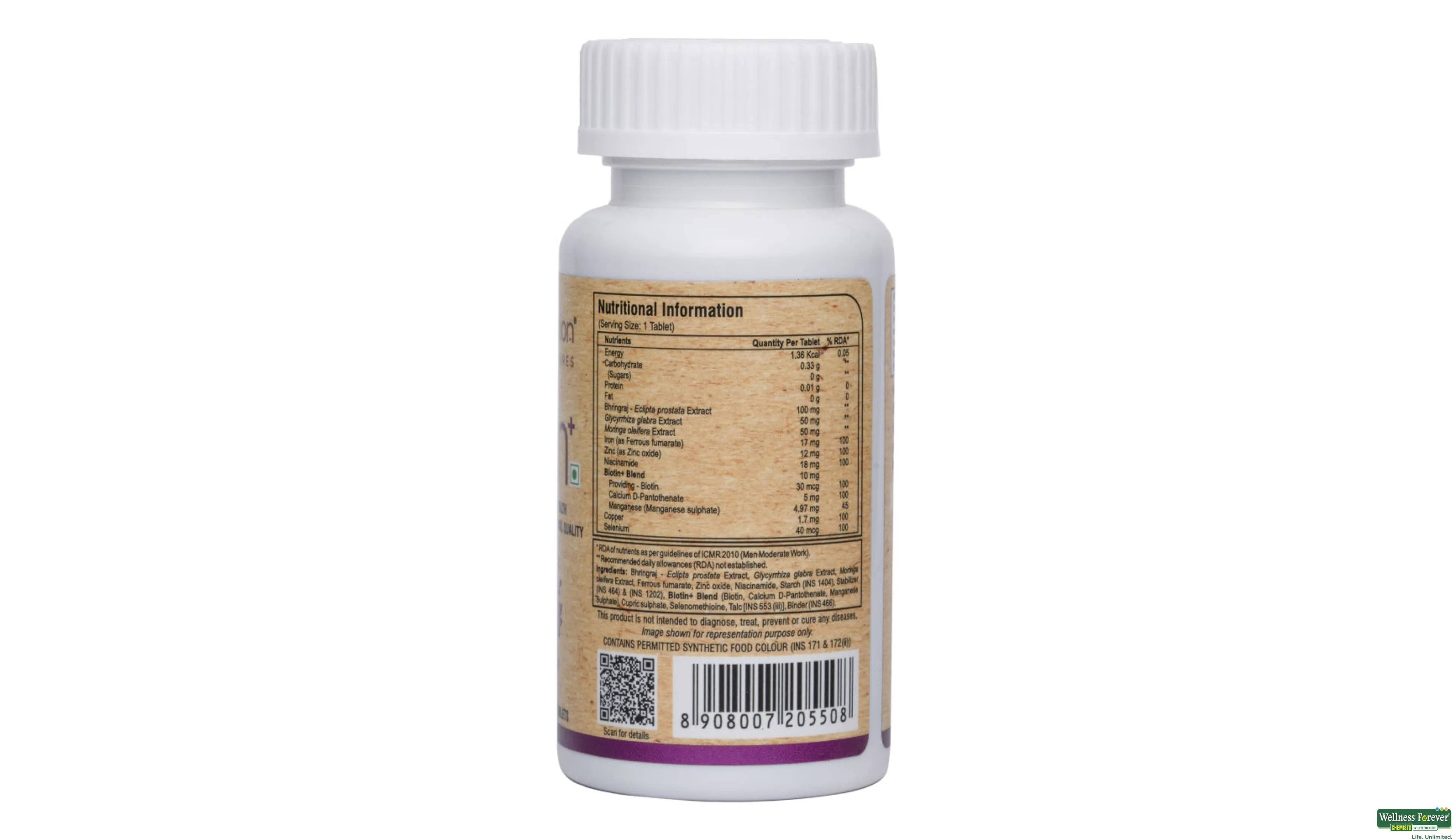 PURE NUTRITION BIOTIN 10000MCG 60TAB- 3, 60TAB, 