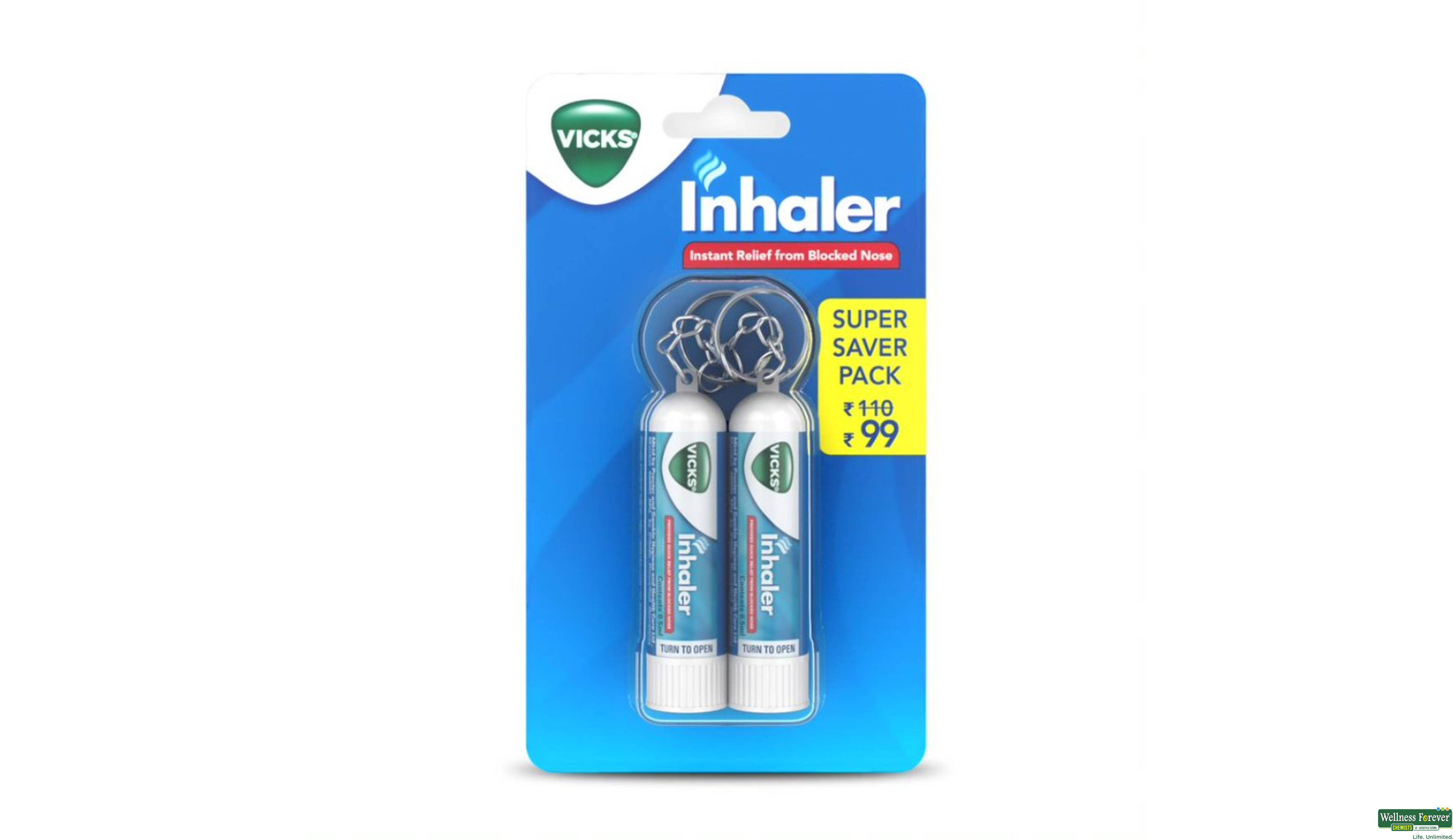 VICKS INHALER WITH KICHAIN 2PC- 1, 2PC, 