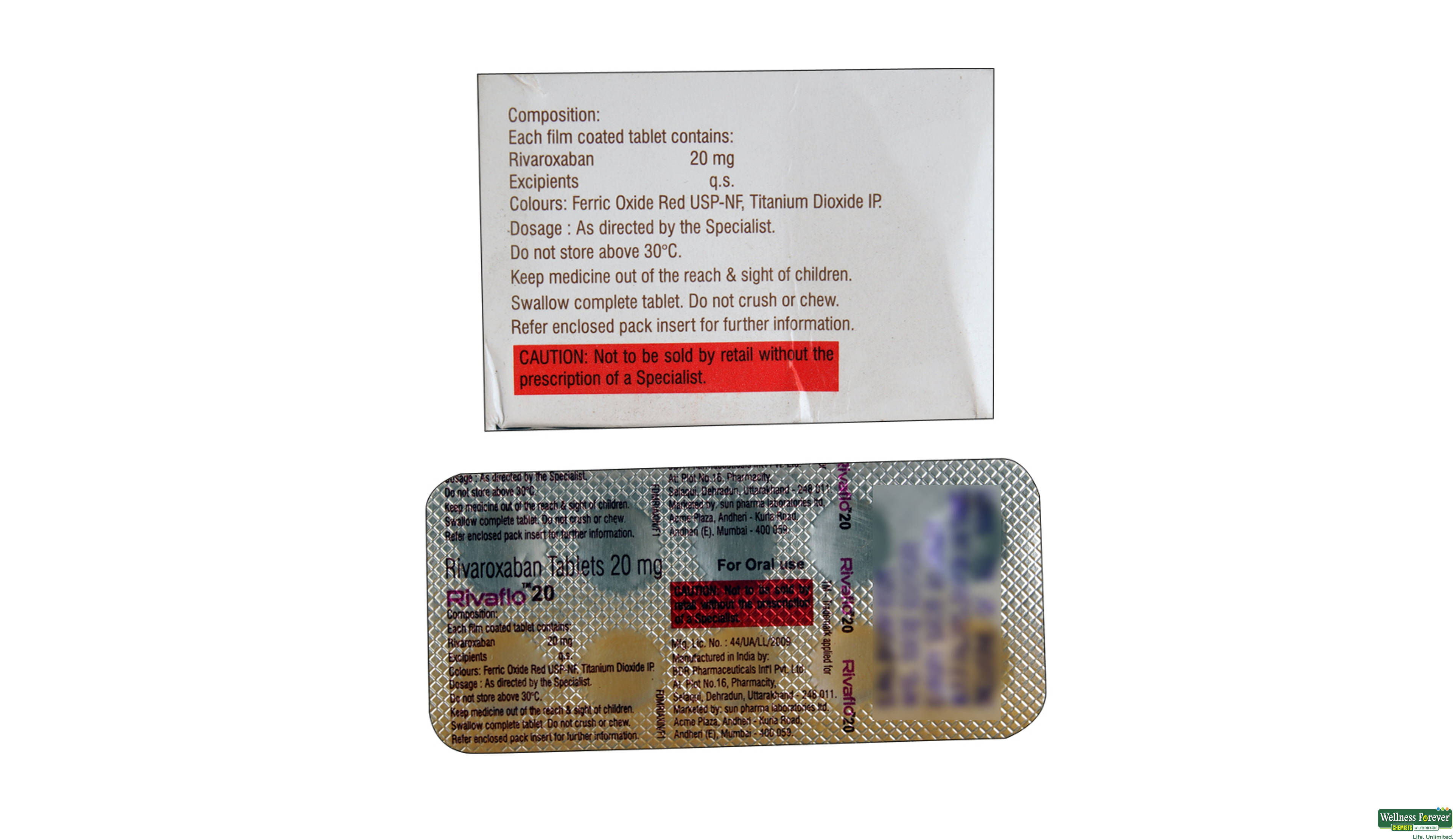 RIVAFLO 20MG 10TAB- 2, 10TAB, 
