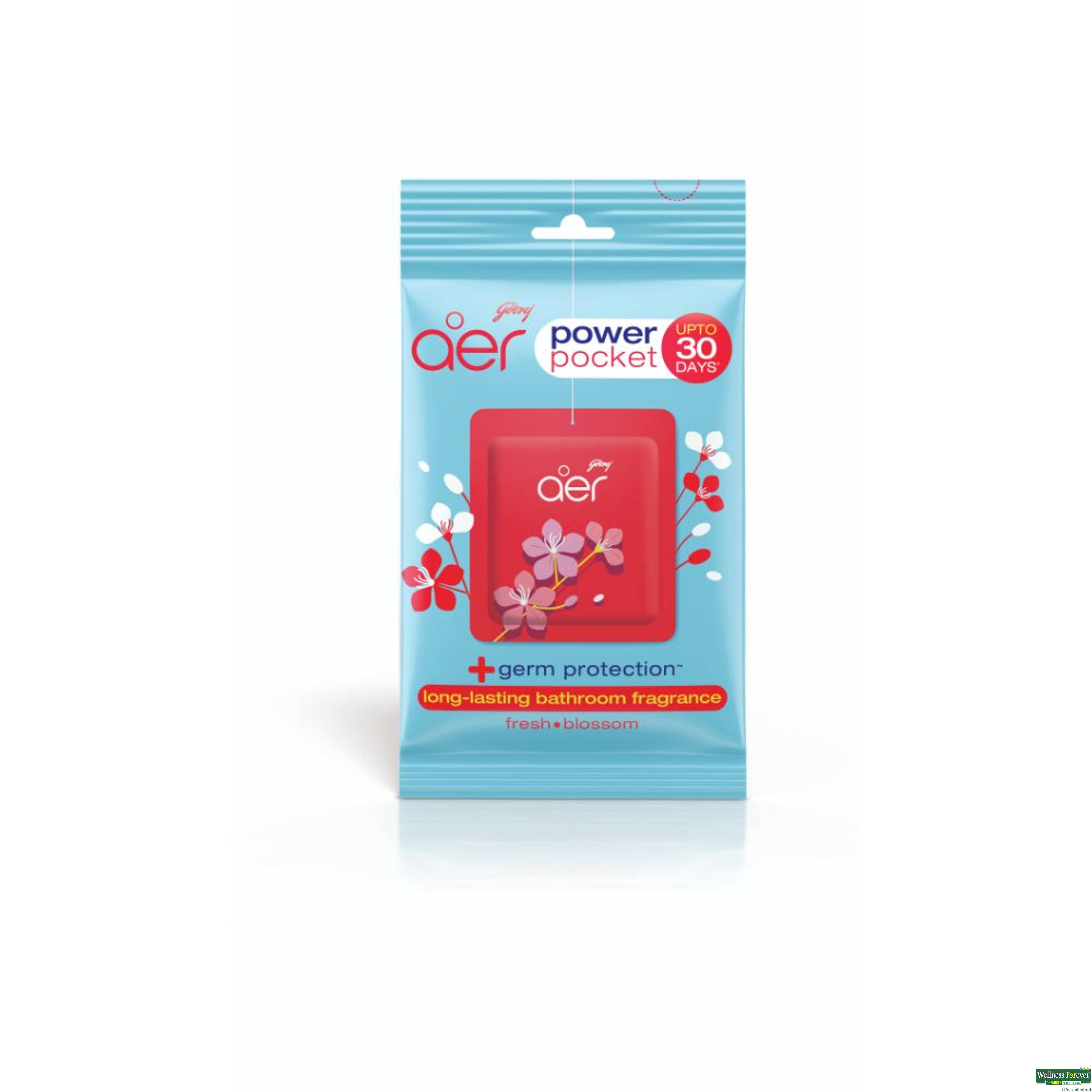 Godrej Aer Powderer Pocket Bathroom Fresh Blossom Fragrance, 1 Piece-image