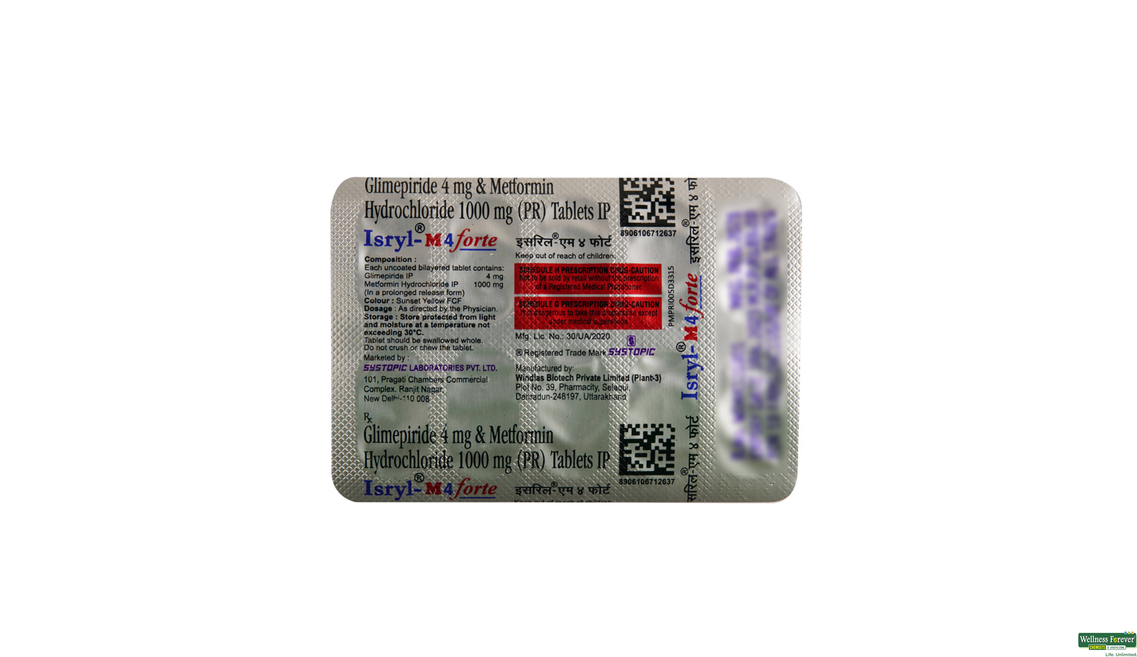 ISRYL-M 4MG FORTE 10TAB- 2, 10TAB, 