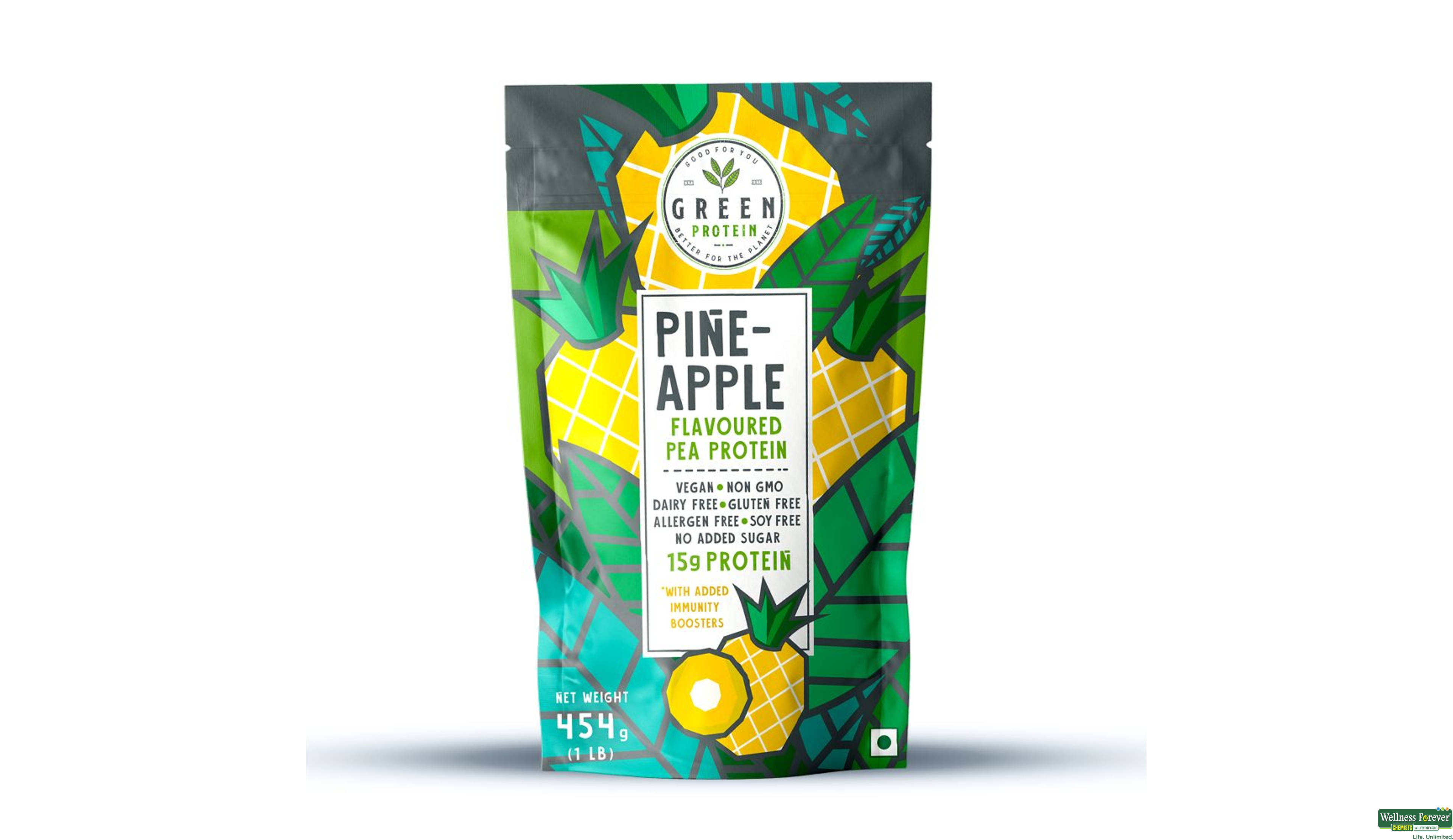 GREEN PROTEIN PINEAPPLE PEA PWD 454GM- 1, 454GM, 