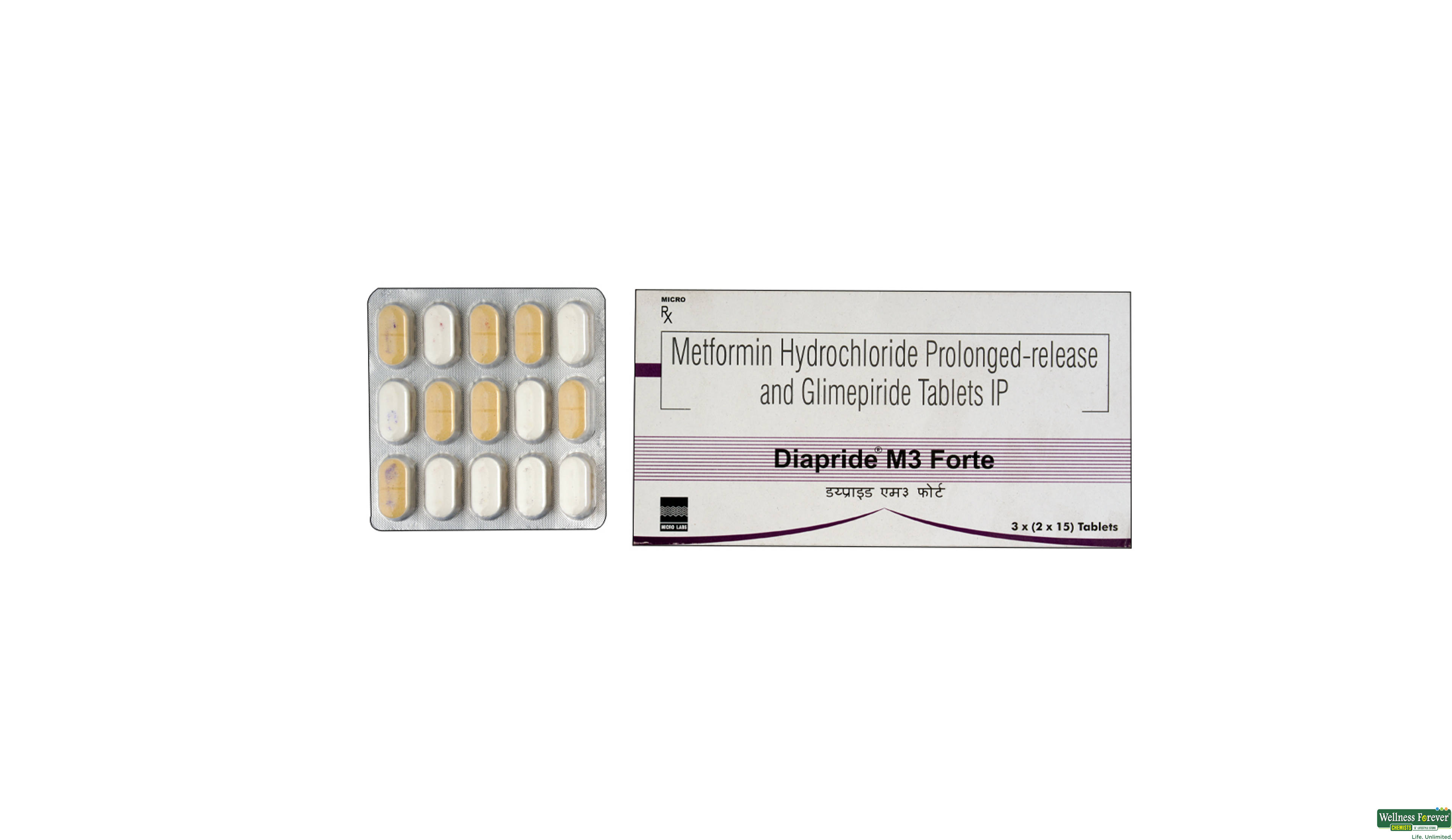 DIAPRIDE-M3 FORTE 15TAB- 1, 15TAB, 