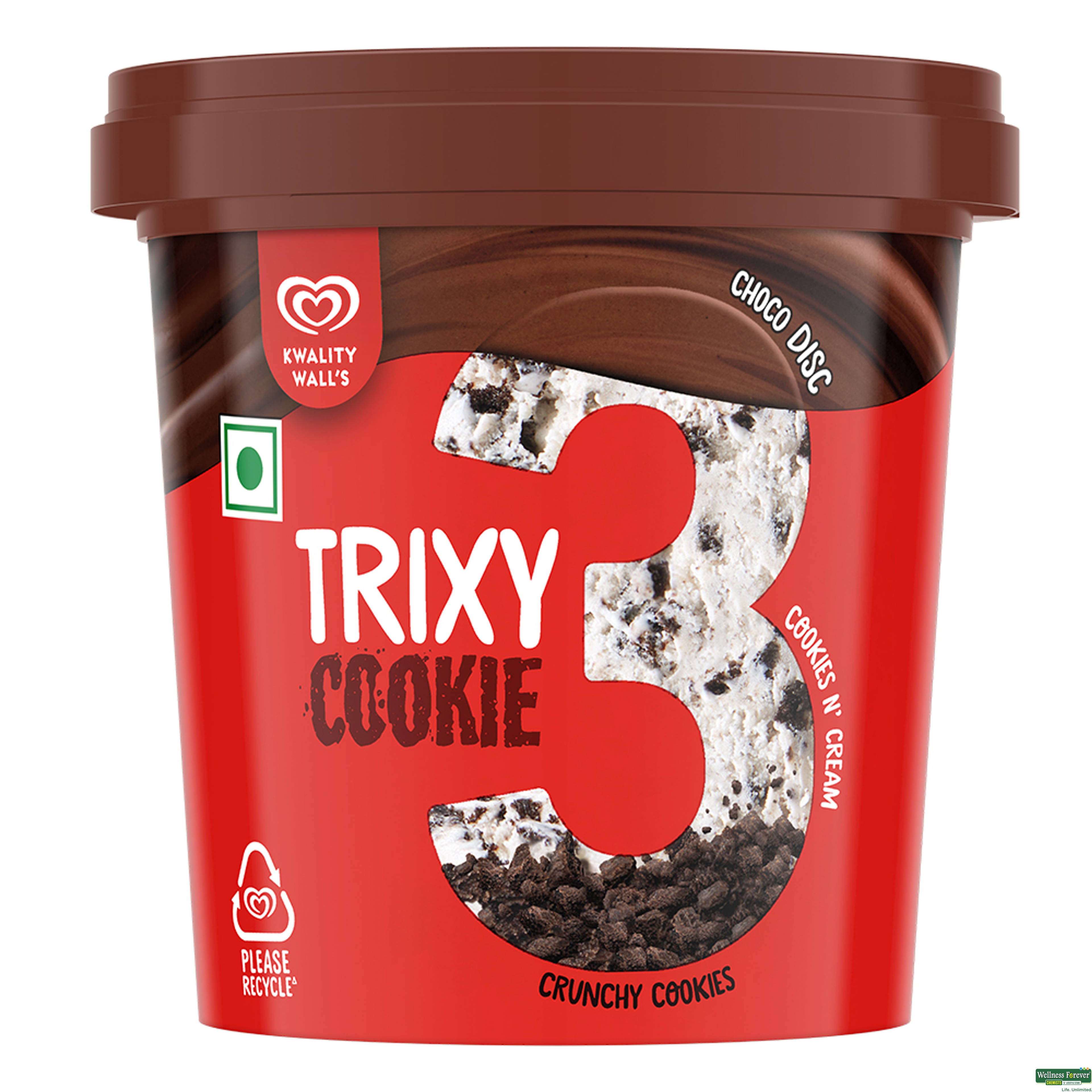 Kwality Wall's Trixy Cookie Cup, 110 ml -image