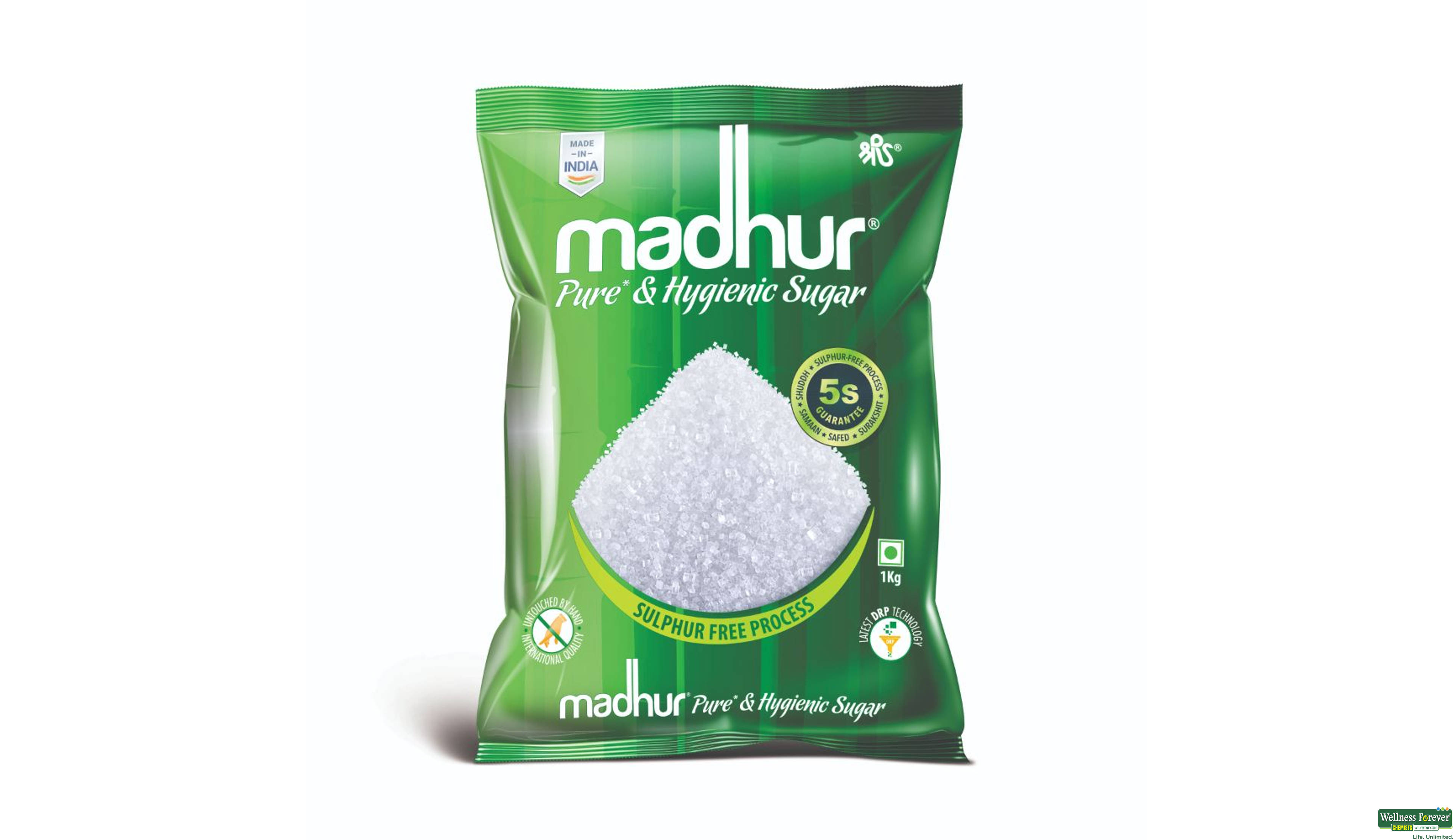 MADHUR SUGAR PURE & HYGIENIC 1KG POUCH- 1, 1KG, 