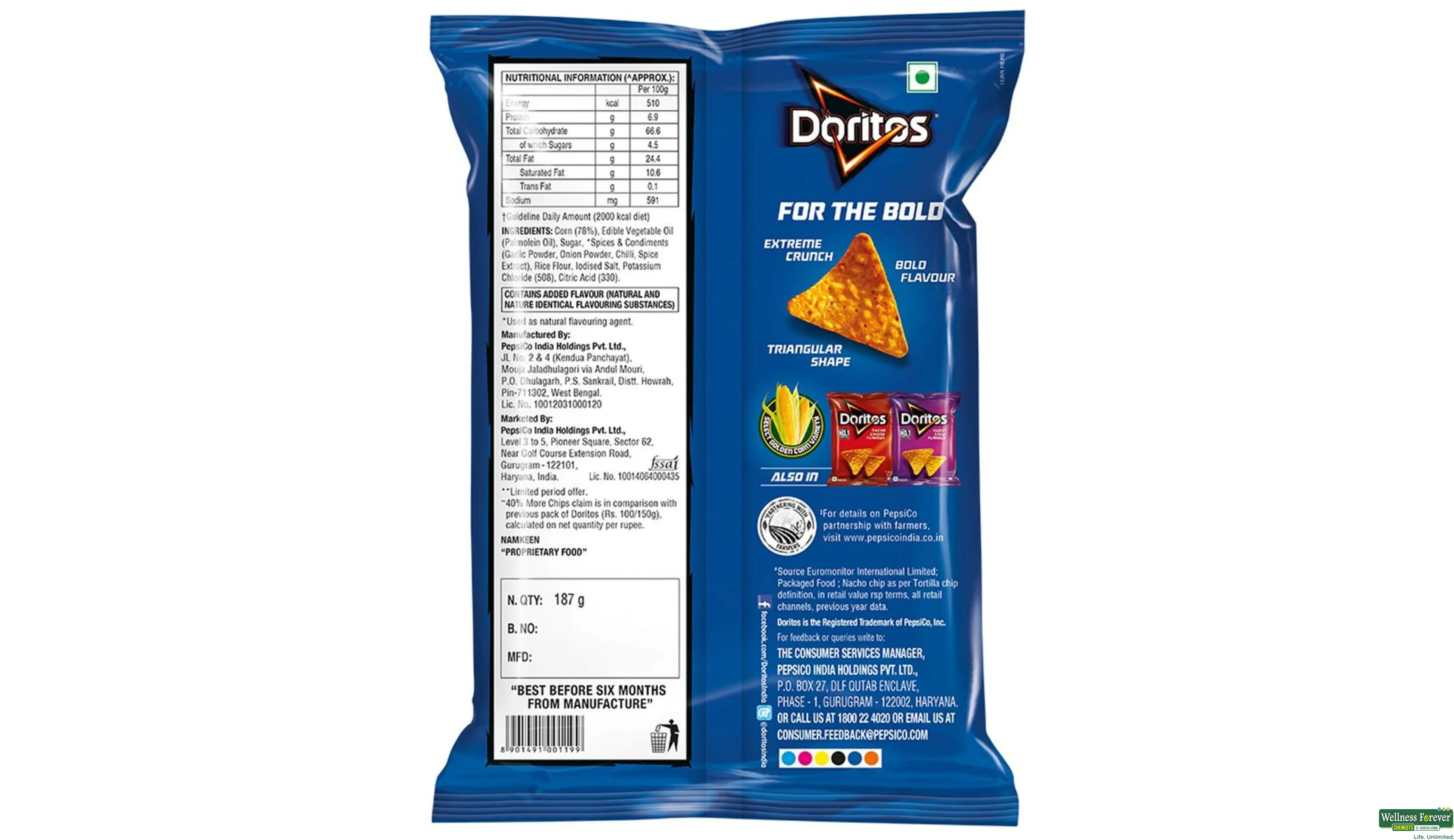 DORITOS CHIPS MASALA MAYHEM 153GM- 2, 153GM, 