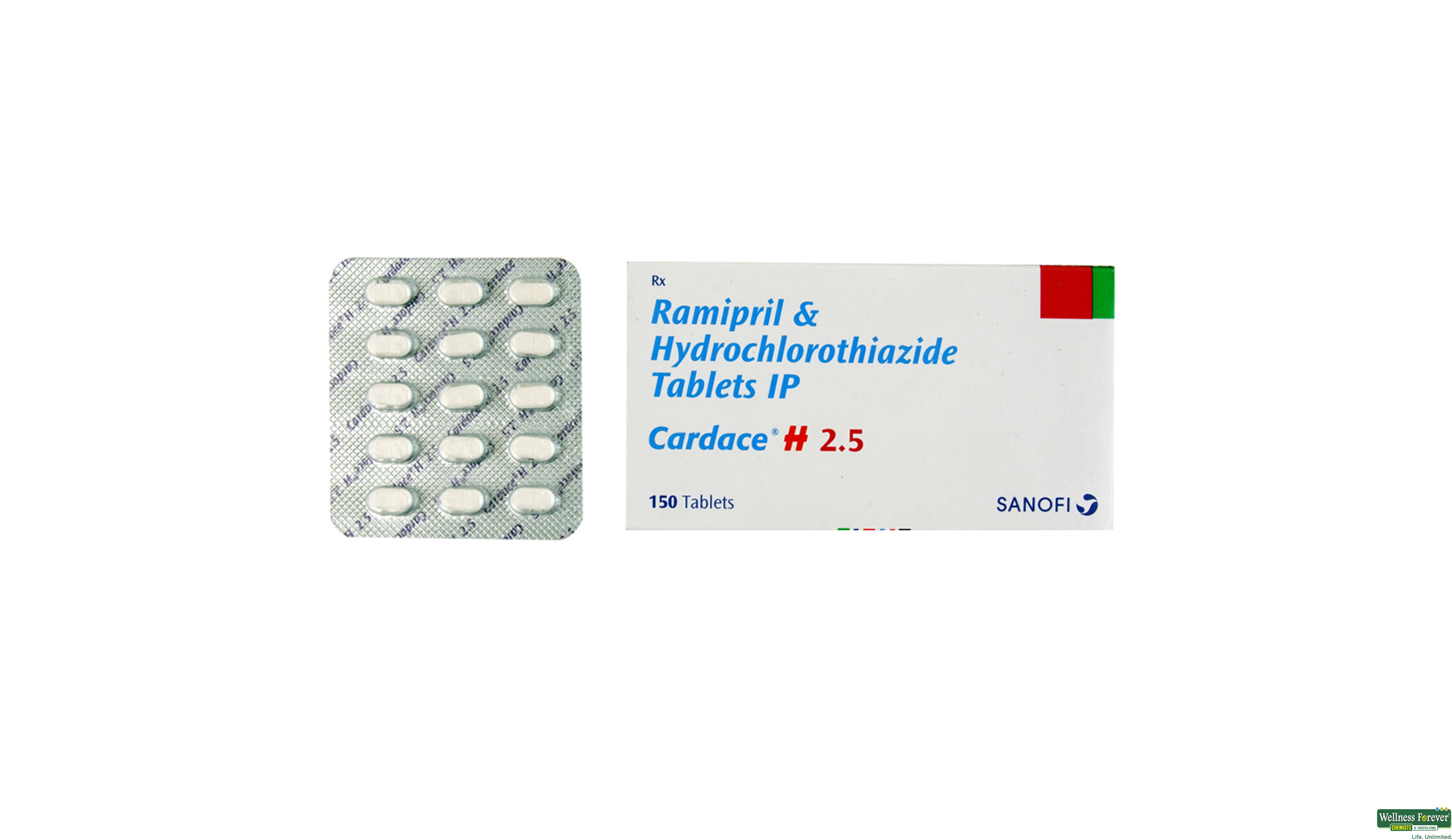 CARDACE-H 2.5MG 15TAB- 1, 15TAB, 