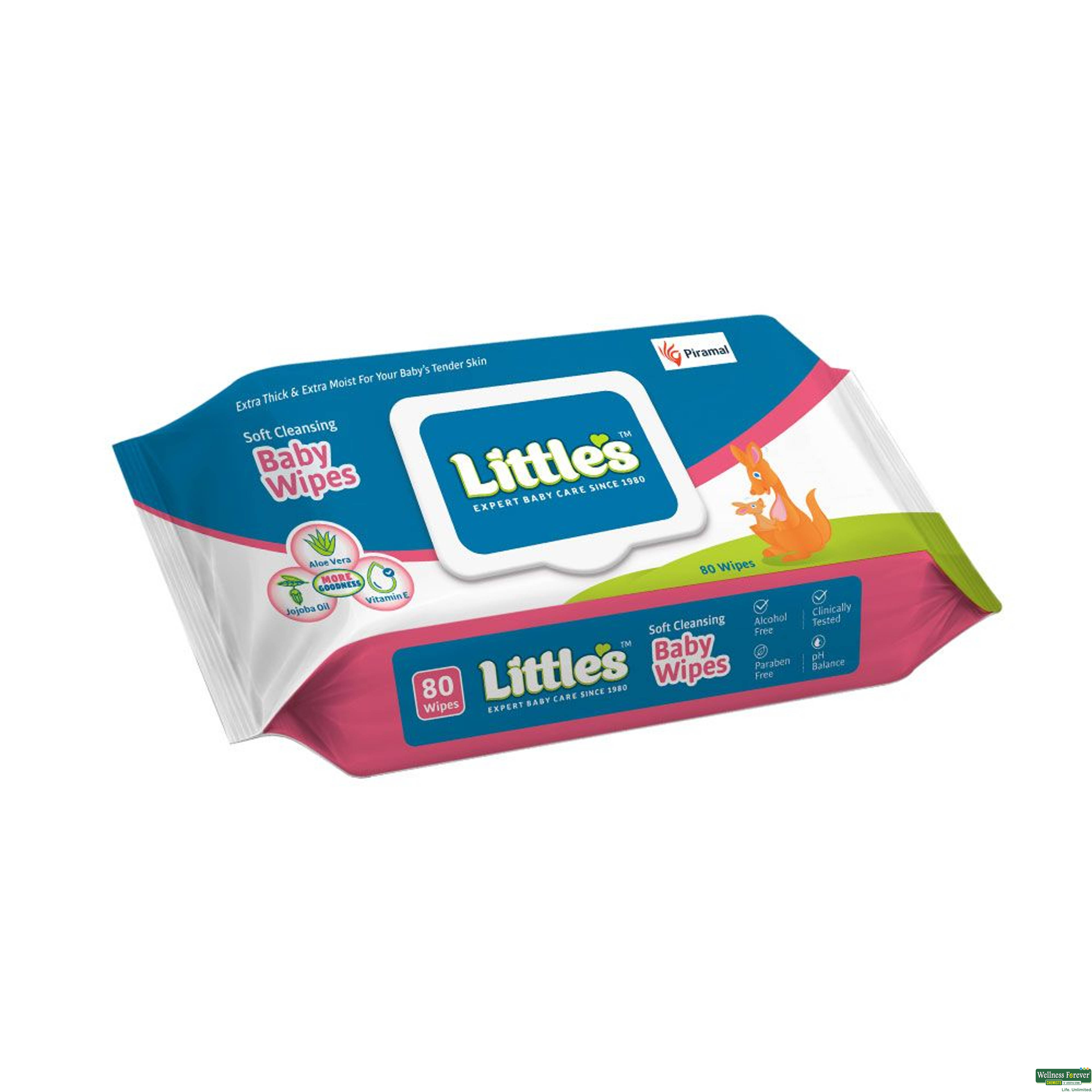 LITTLES BABY WIPES LID PACK WIPES 80PC-image