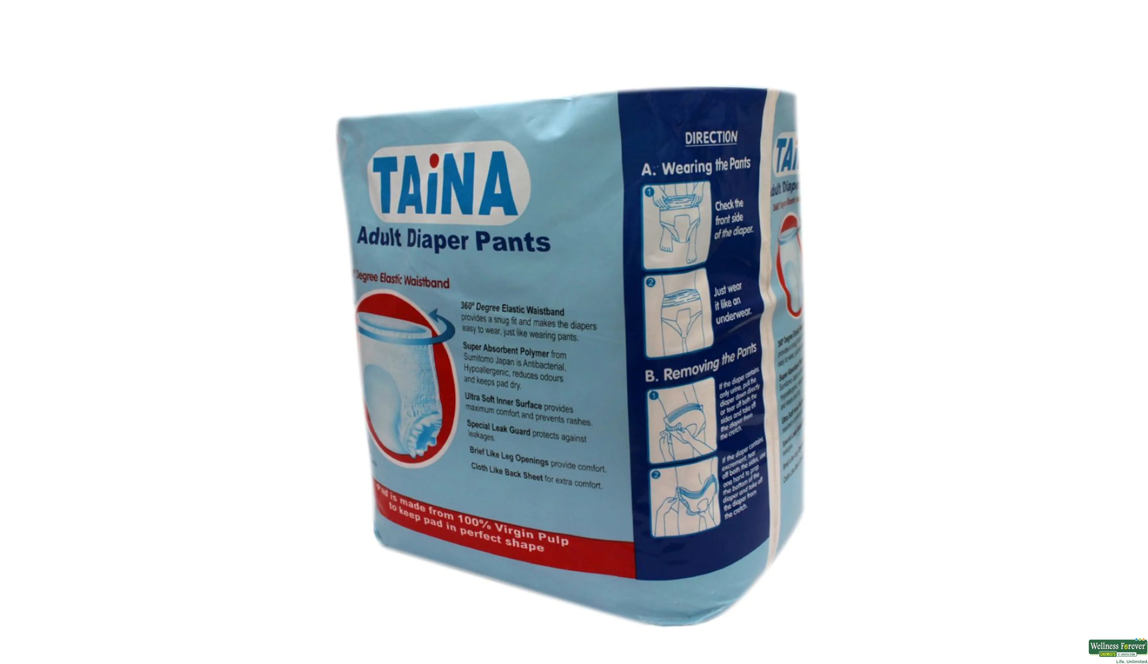 Hypoallergenic adult diapers top