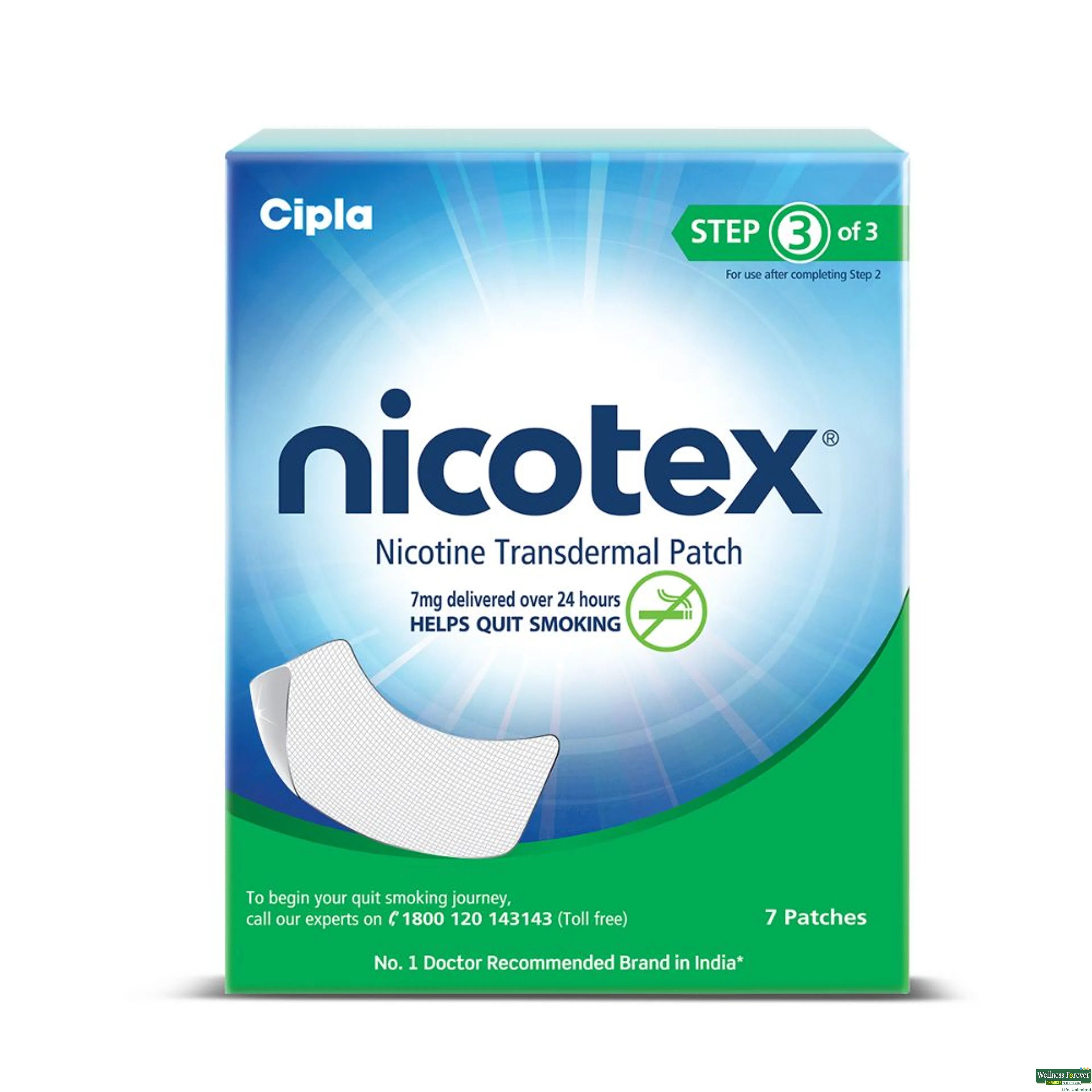 NICOTEX NICOTINE PATCH 7MG 7PC-image