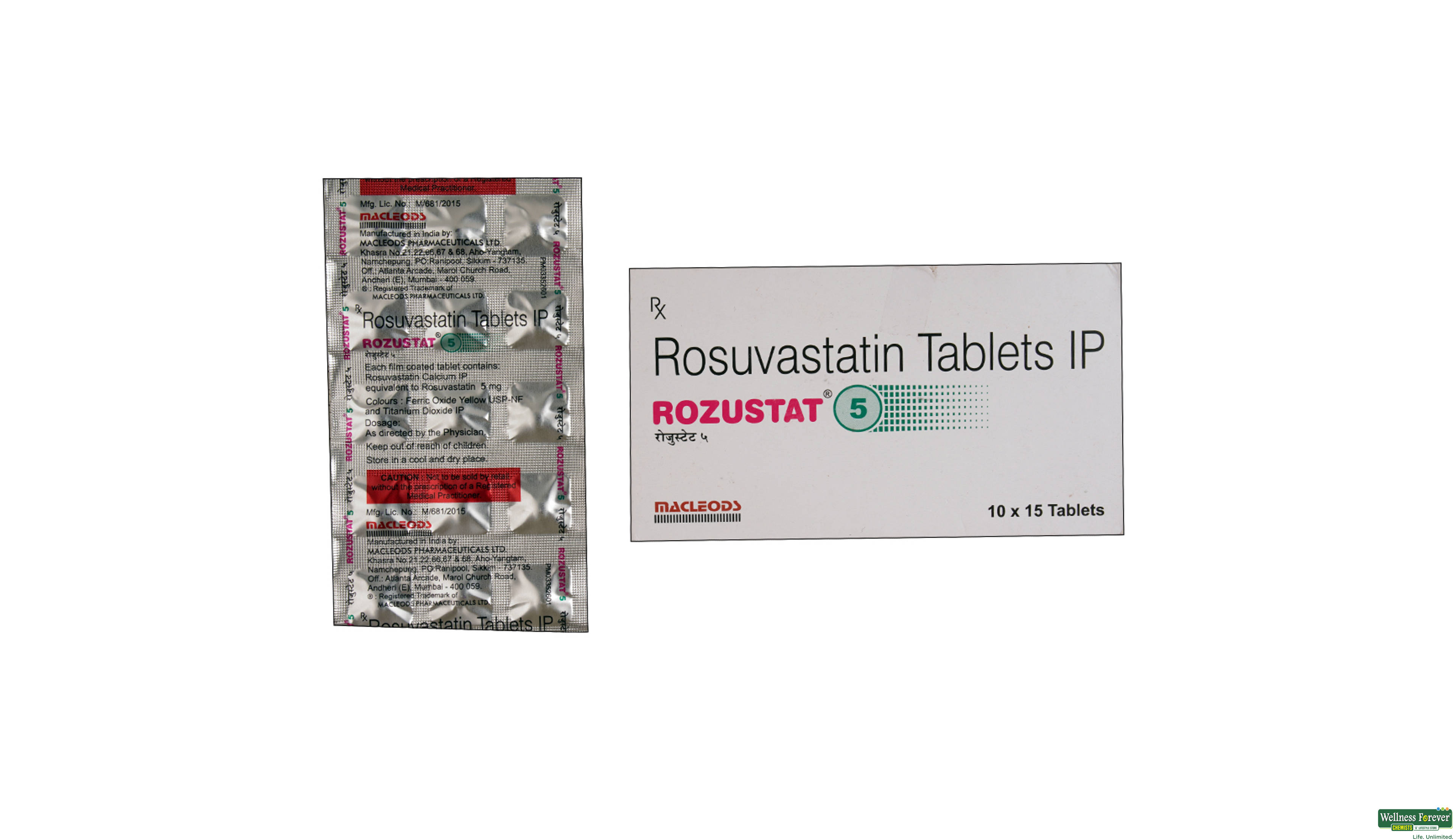 ROZUSTAT 5MG 15TAB- 1, 15TAB, 