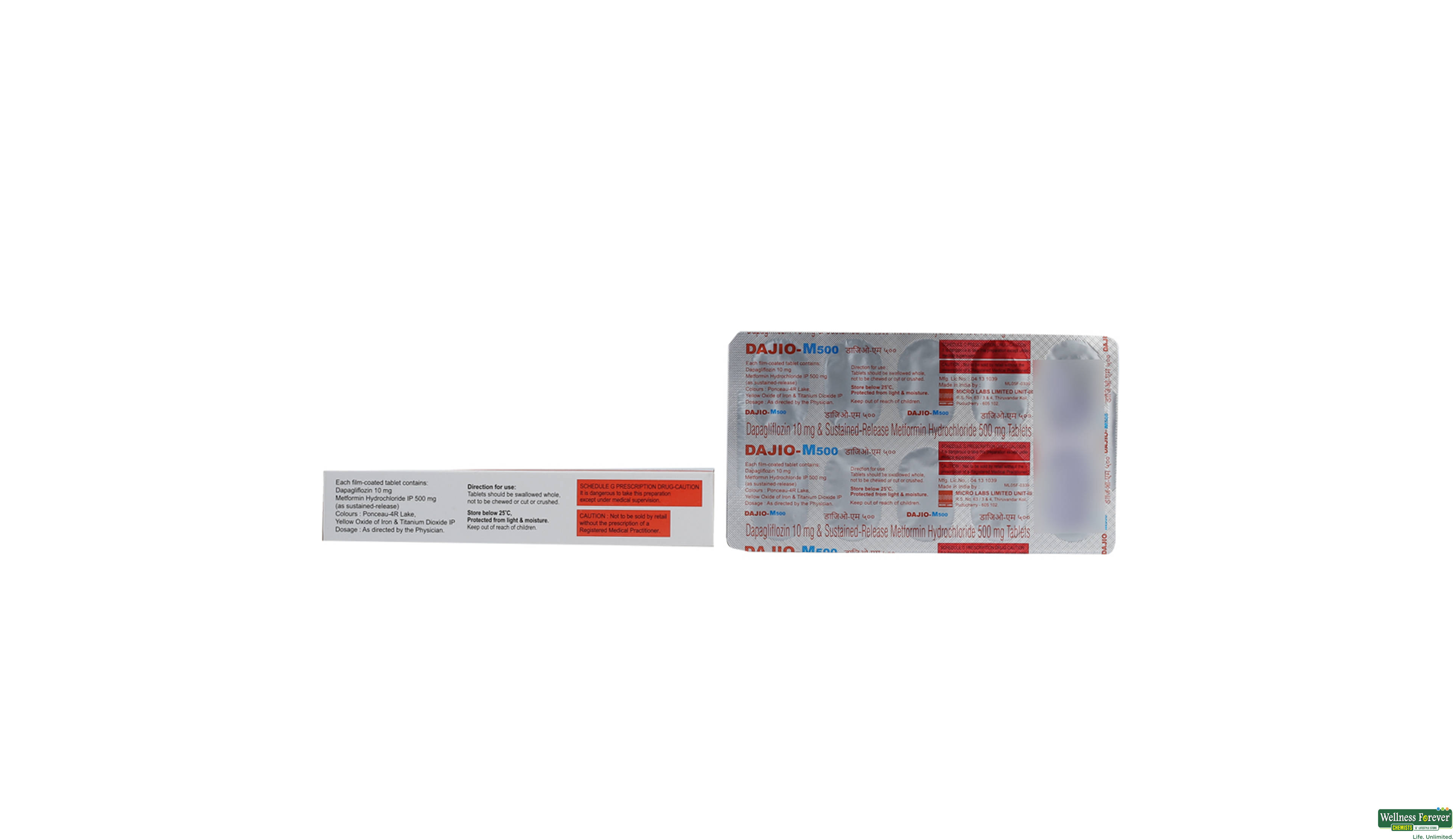 DAJIO-M 500MG 10TAB- 2, 10TAB, 
