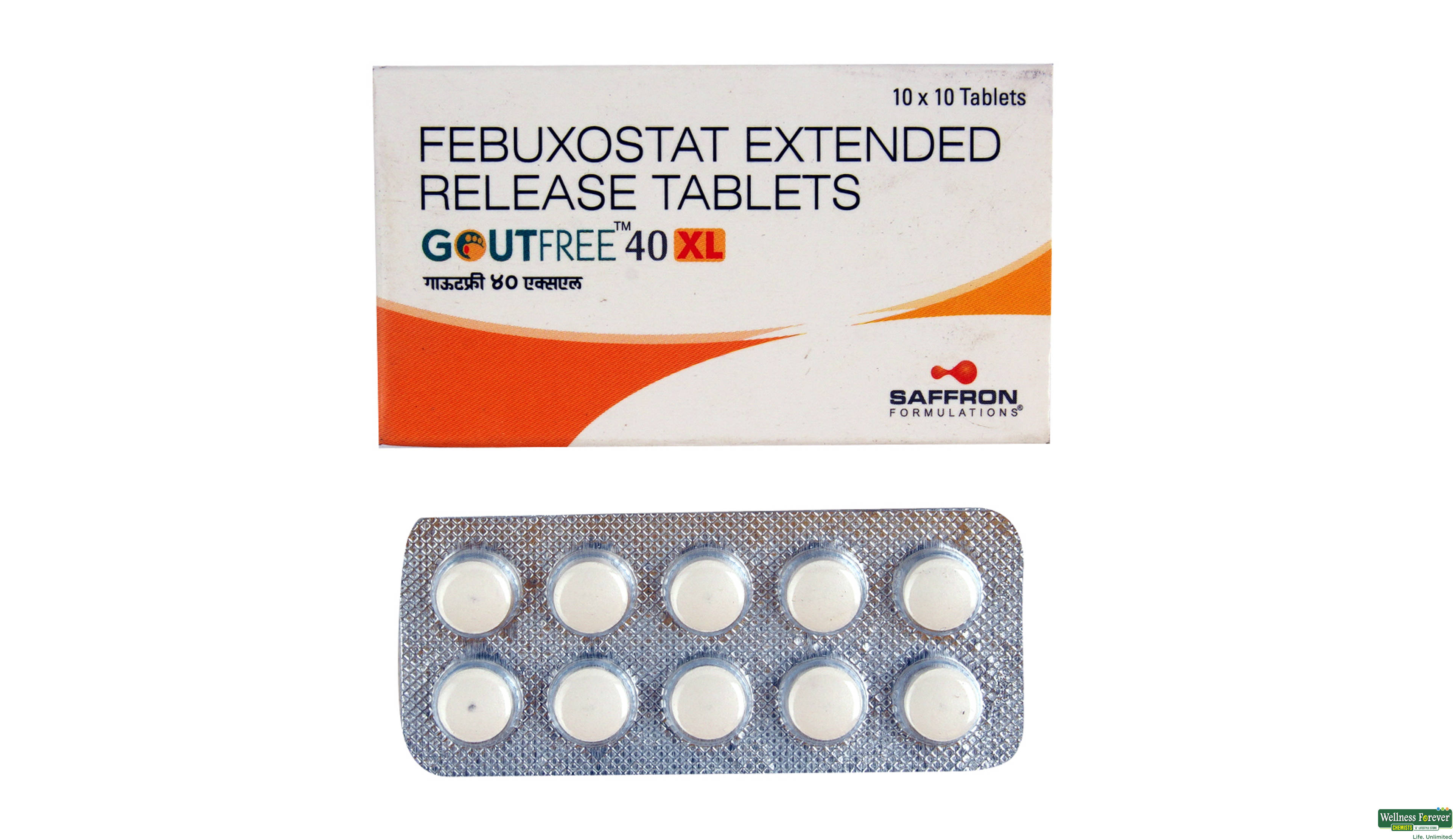 GOUTFREE 40 XL 10TAB- 1, 10TAB, 