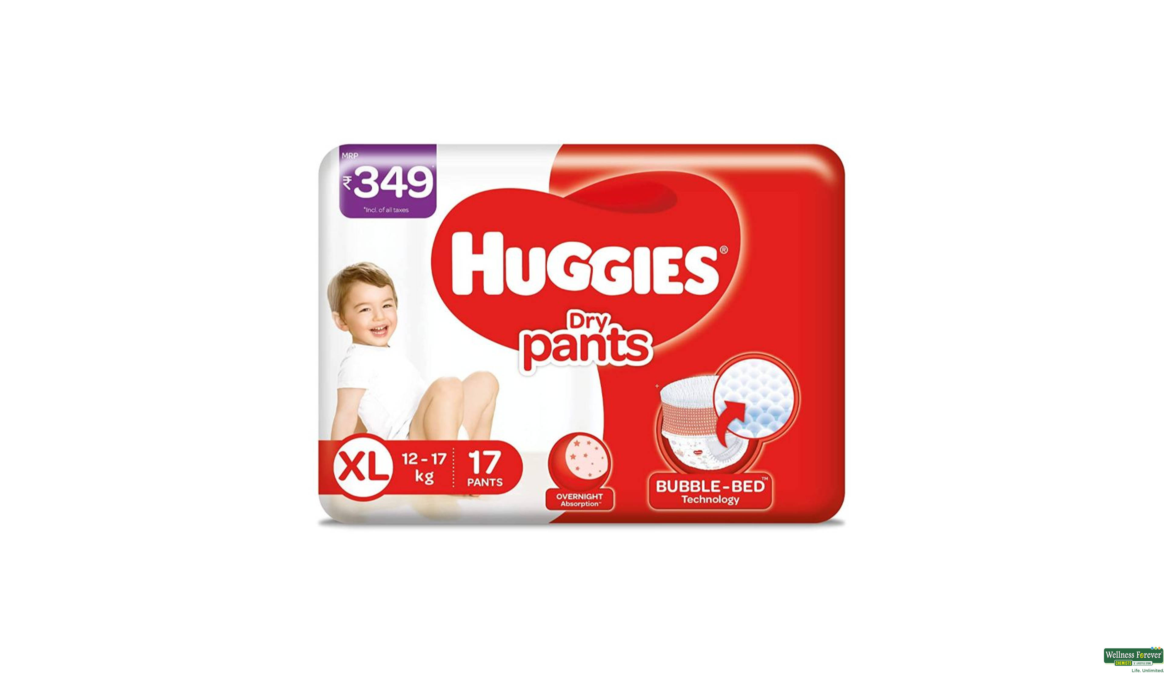 HUGG DIAP DRY PANTS XL 17PC- 1, 17PC, 