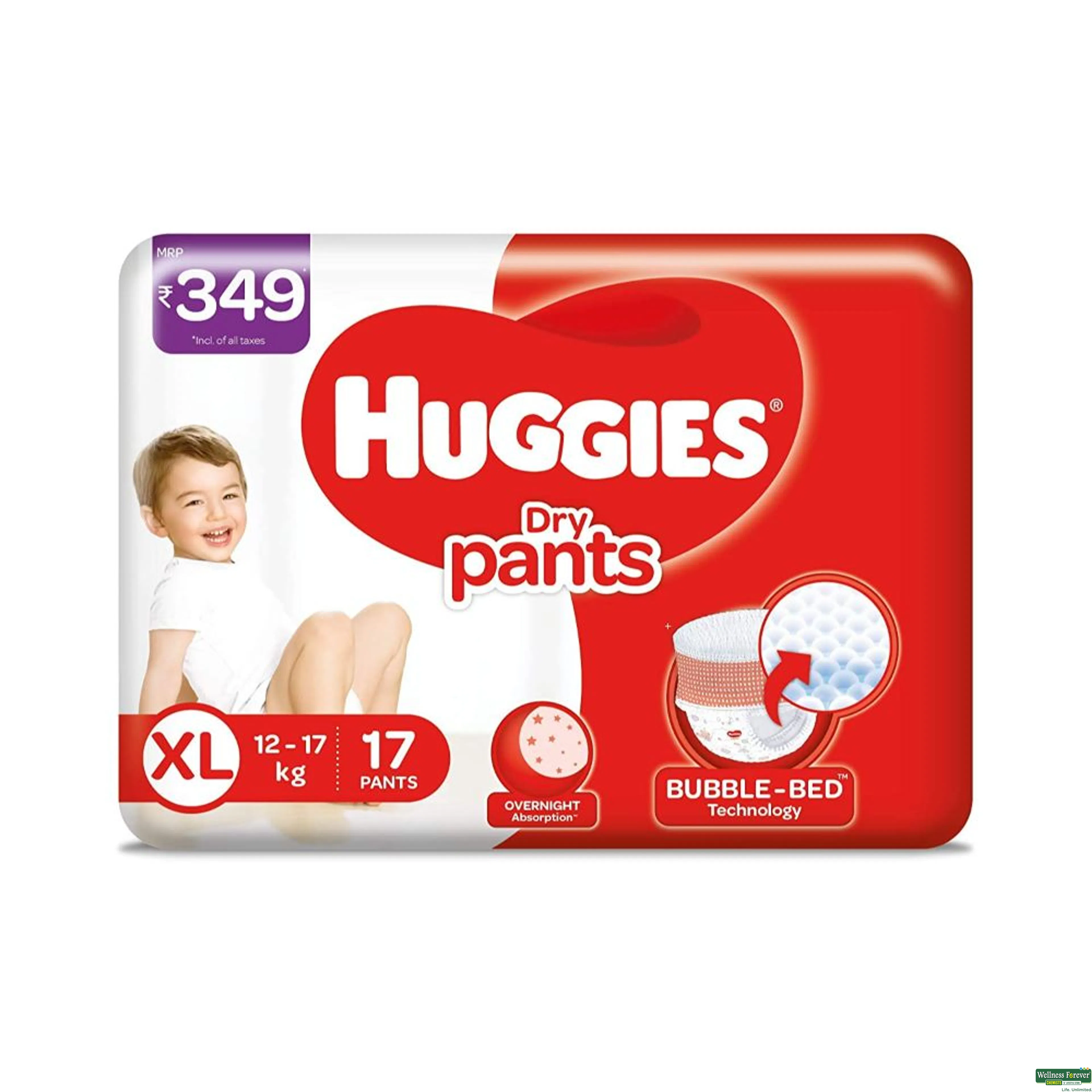 HUGG DIAP DRY PANTS XL 17PC-image