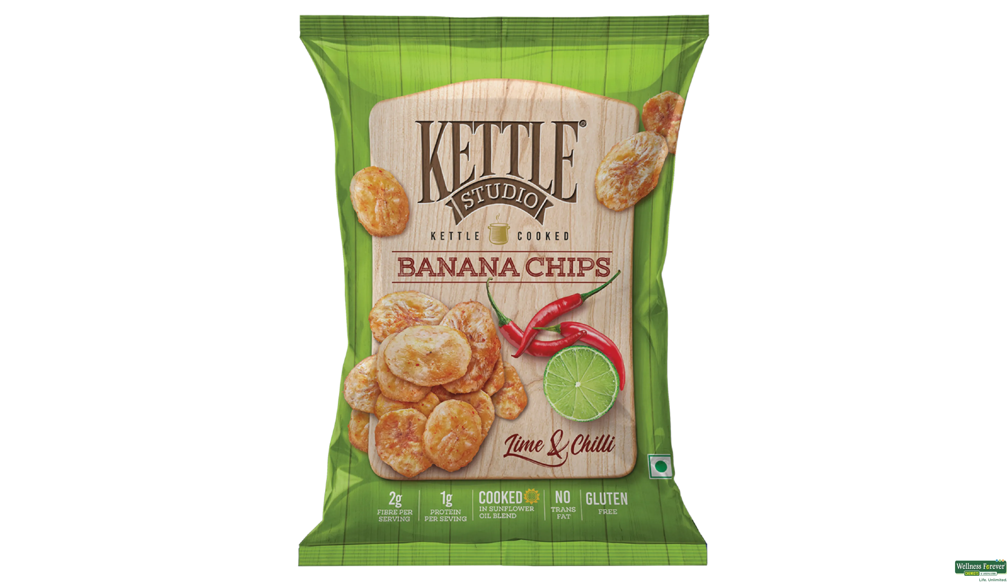 KETTLE CHIPS BANANA LIME/CHILLI 150GM- 1, 150GM, 