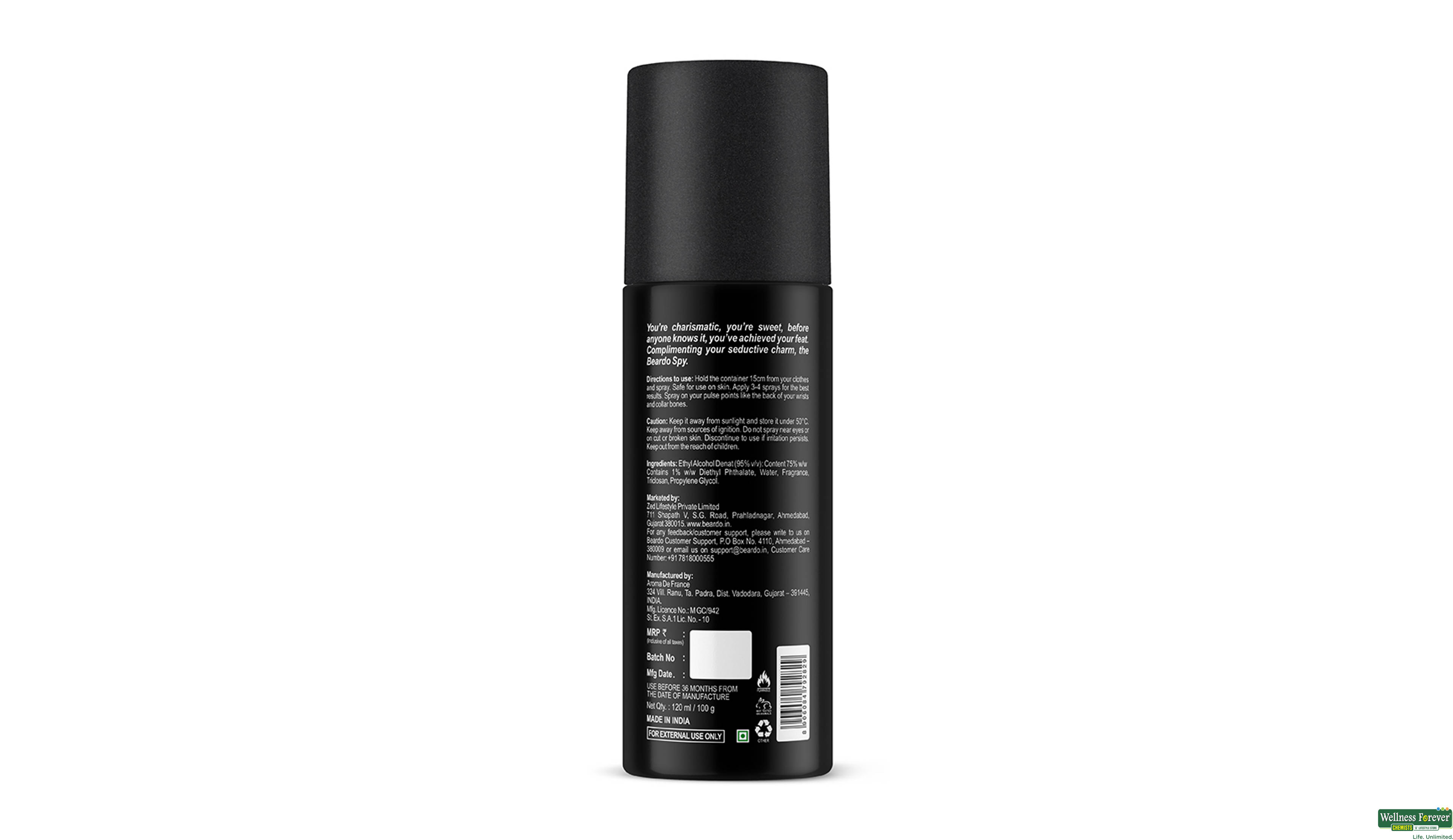 BEARDO DEO SPY 120ML- 2, 120ML, 