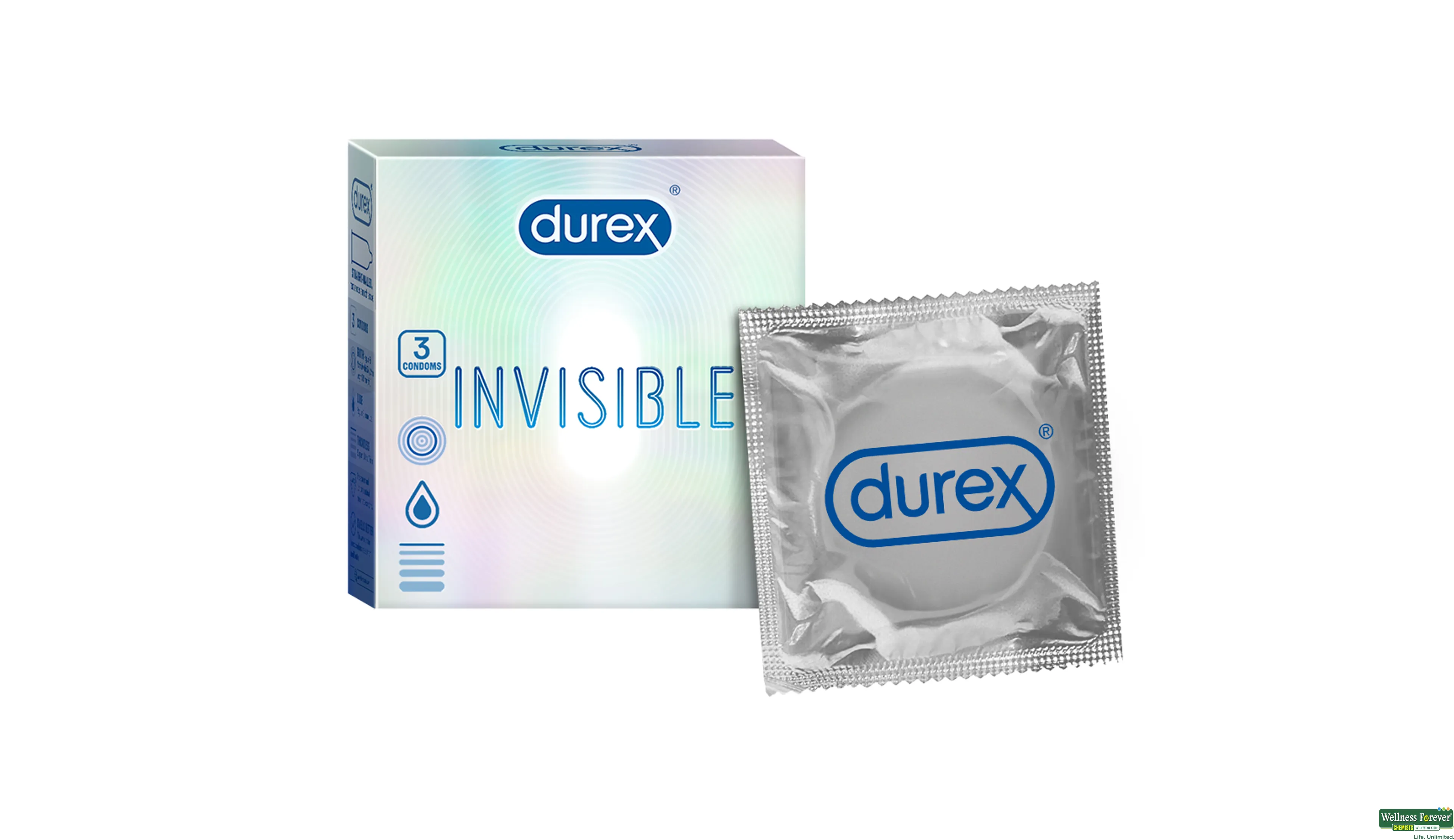 DUREX CONDOM INVISIBLE 3PC- 1, 3PC, 