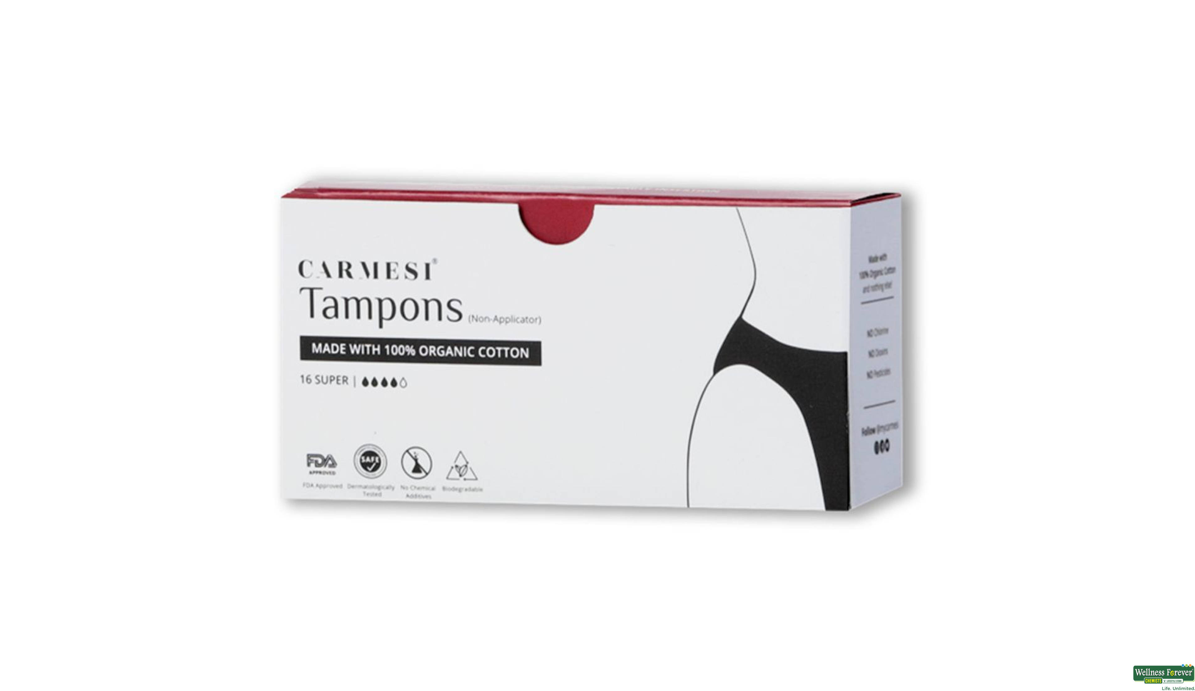 CARMESI TAMPOONS SUPER 16PC- 1, 16PC, 