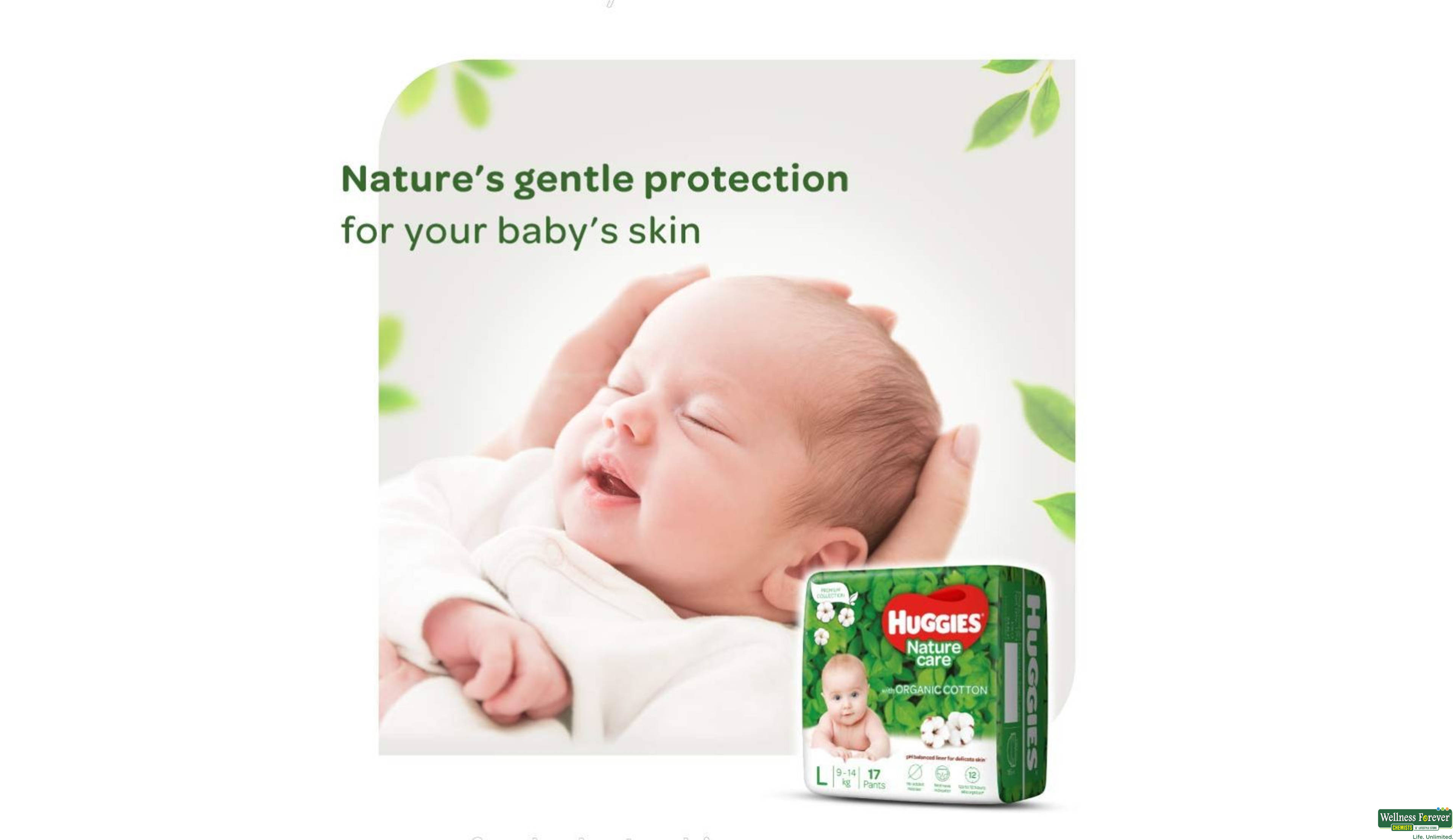 HUGGIES DIAP NATURE CARE PANTS L 17PC- 3, 17PC, 