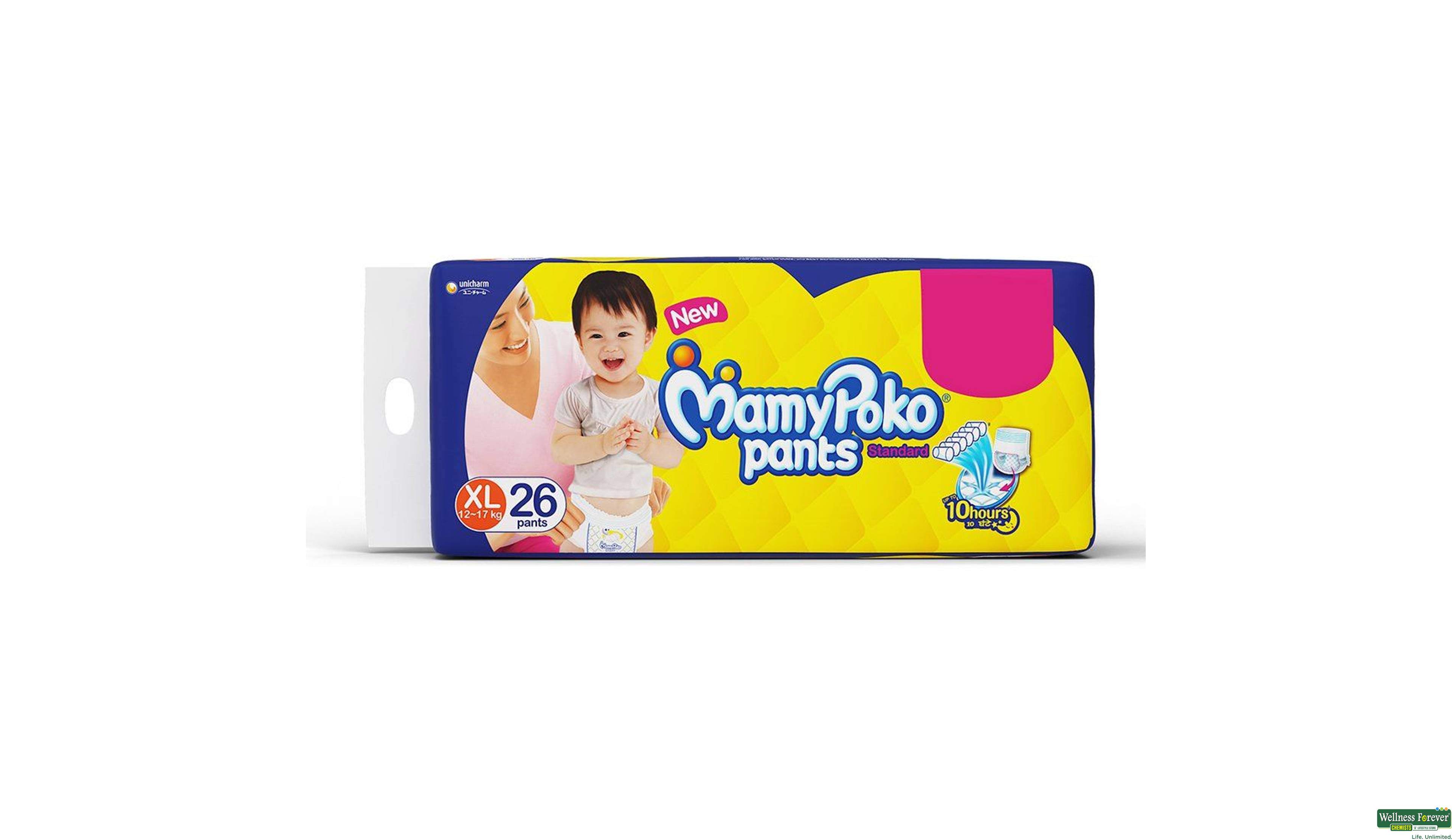 MAMY POKO DIAP PANTS STANDARD XL 26PC- 1, 26PC, null