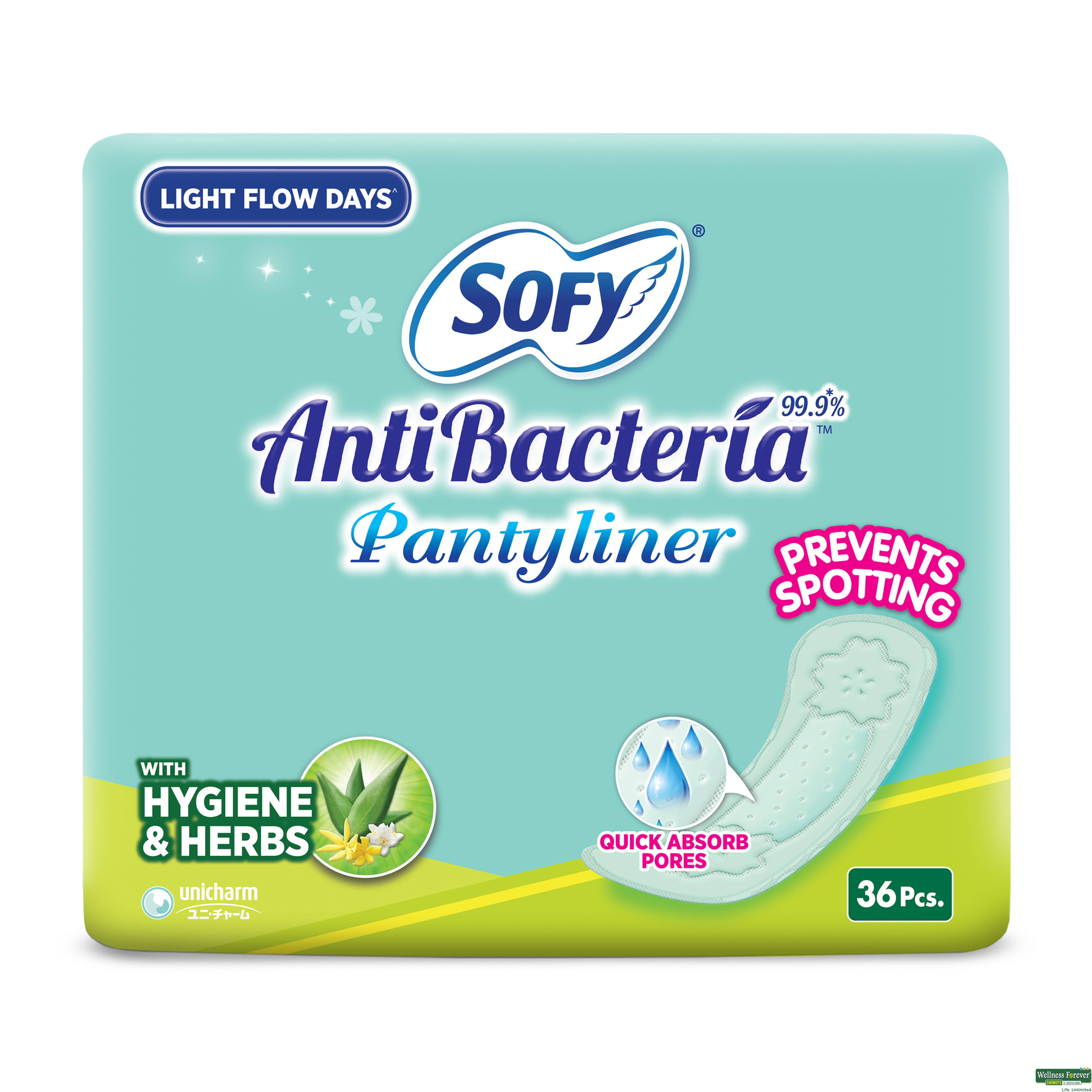 SOFY PANTYLINER ANTI BACTERIAL 36PC-image