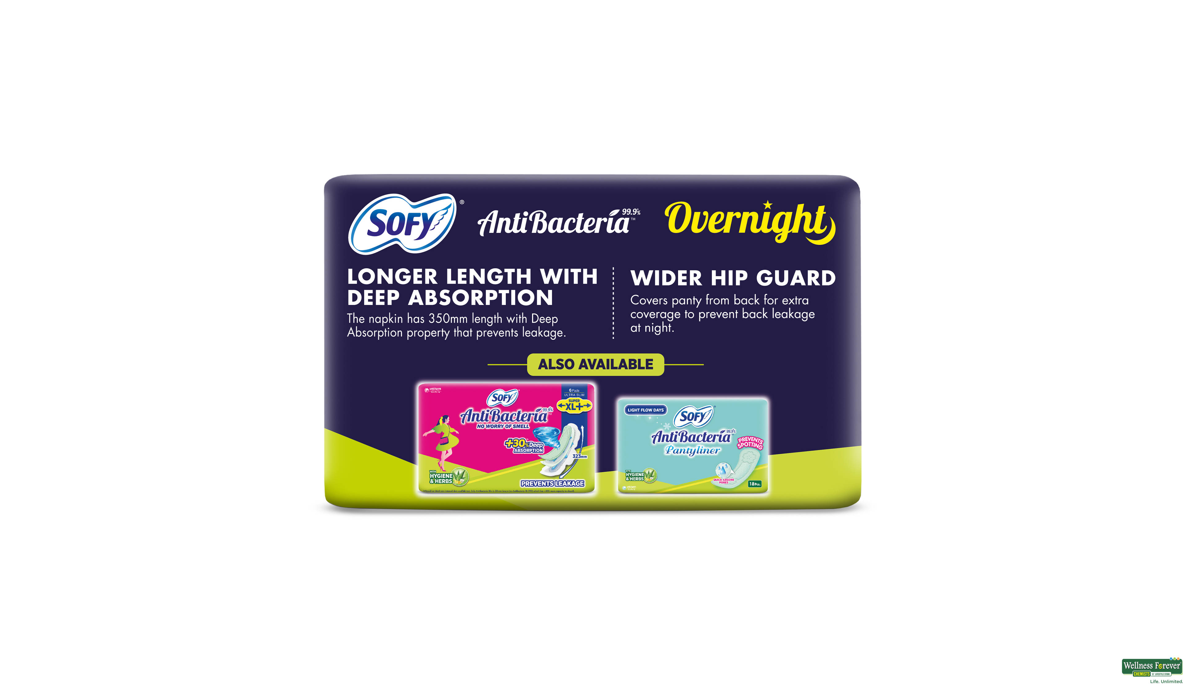 SOFY SA/PADS ANTI BACTERIA OVERNIGHT XXL 10PC- 2, 10PC, null